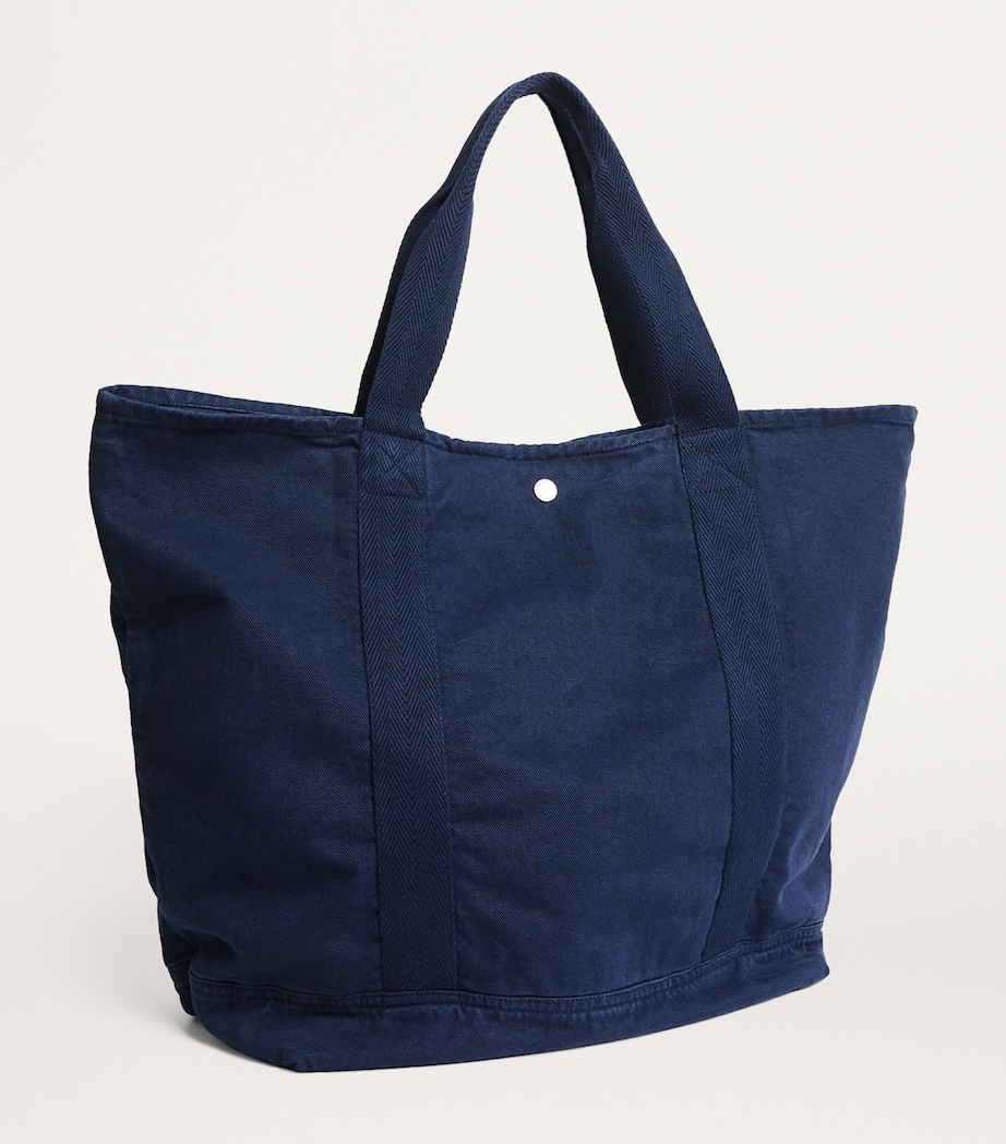 Large Cotton Tote Bag NAVY Image 3
