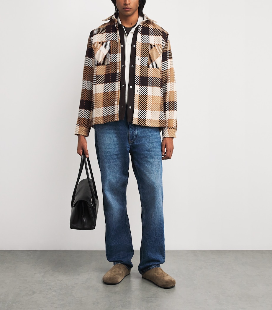 Cotton-Blend Pike Check Whiting Overshirt NATURAL/BROWN Image 2