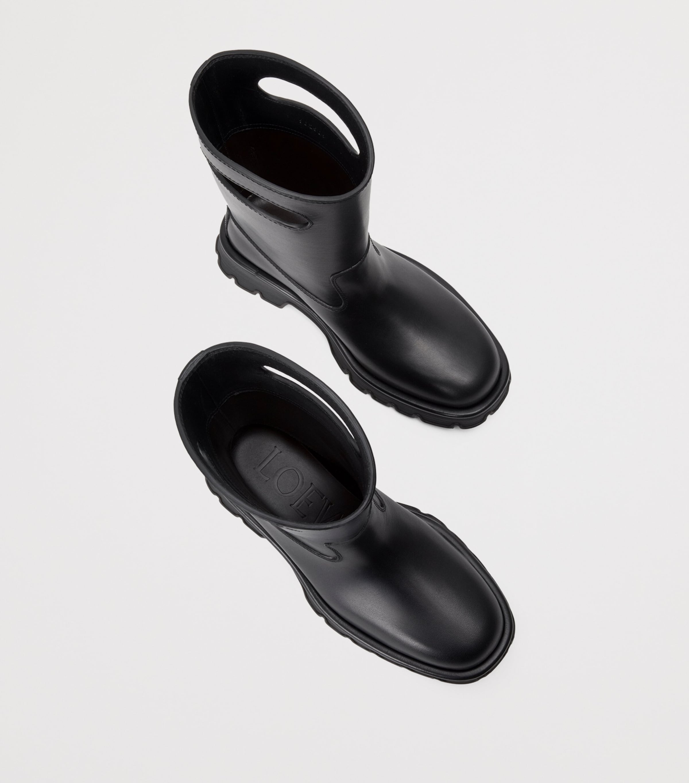 Calfskin Bobby Handle Boots 45 BLACK Image 4