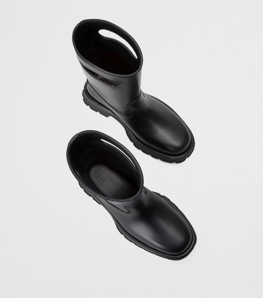 Calfskin Bobby Handle Boots 45 BLACK Image 4