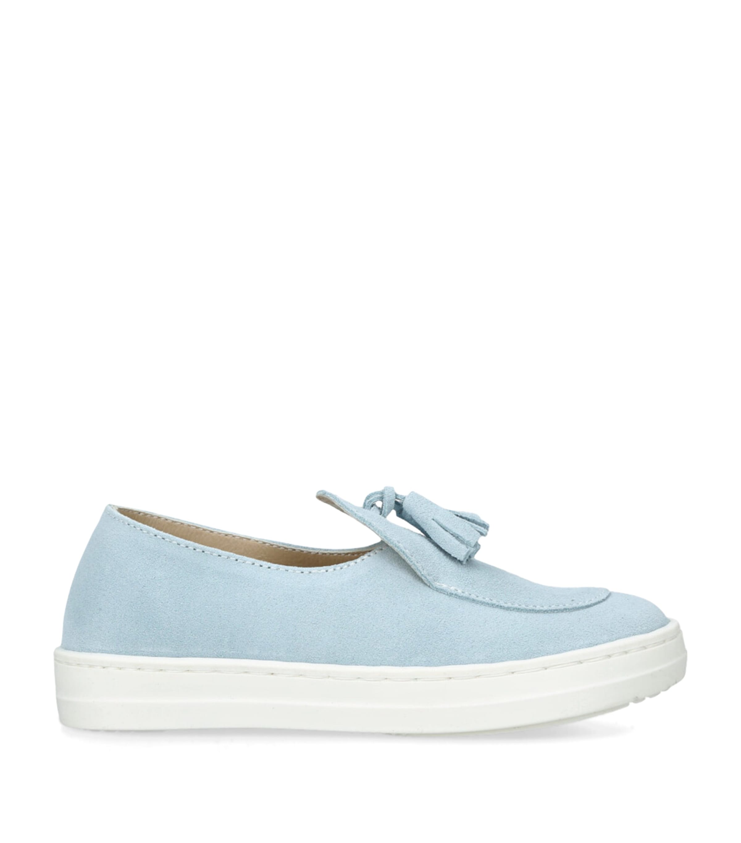 Suede Tassel Loafers PALE BLUE Image 1