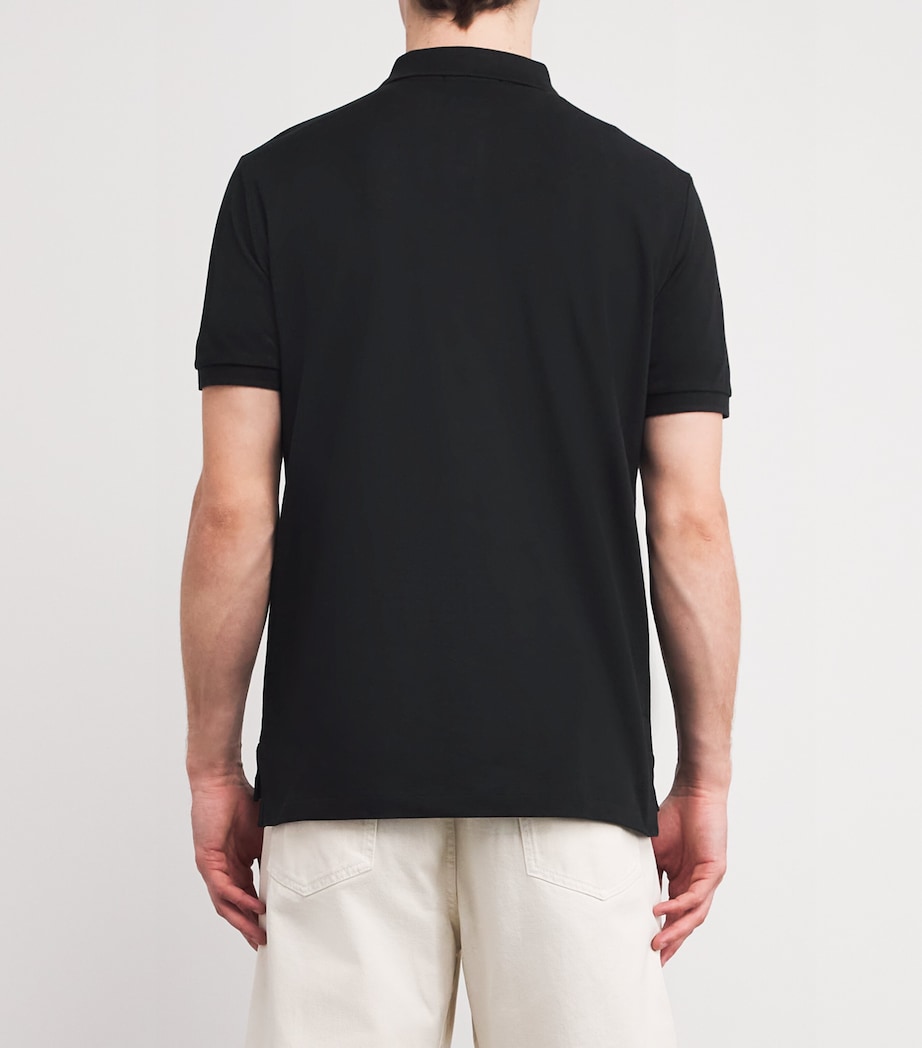Cotton Mesh Custom-Fit Polo Shirt POLO BLACK Image 4