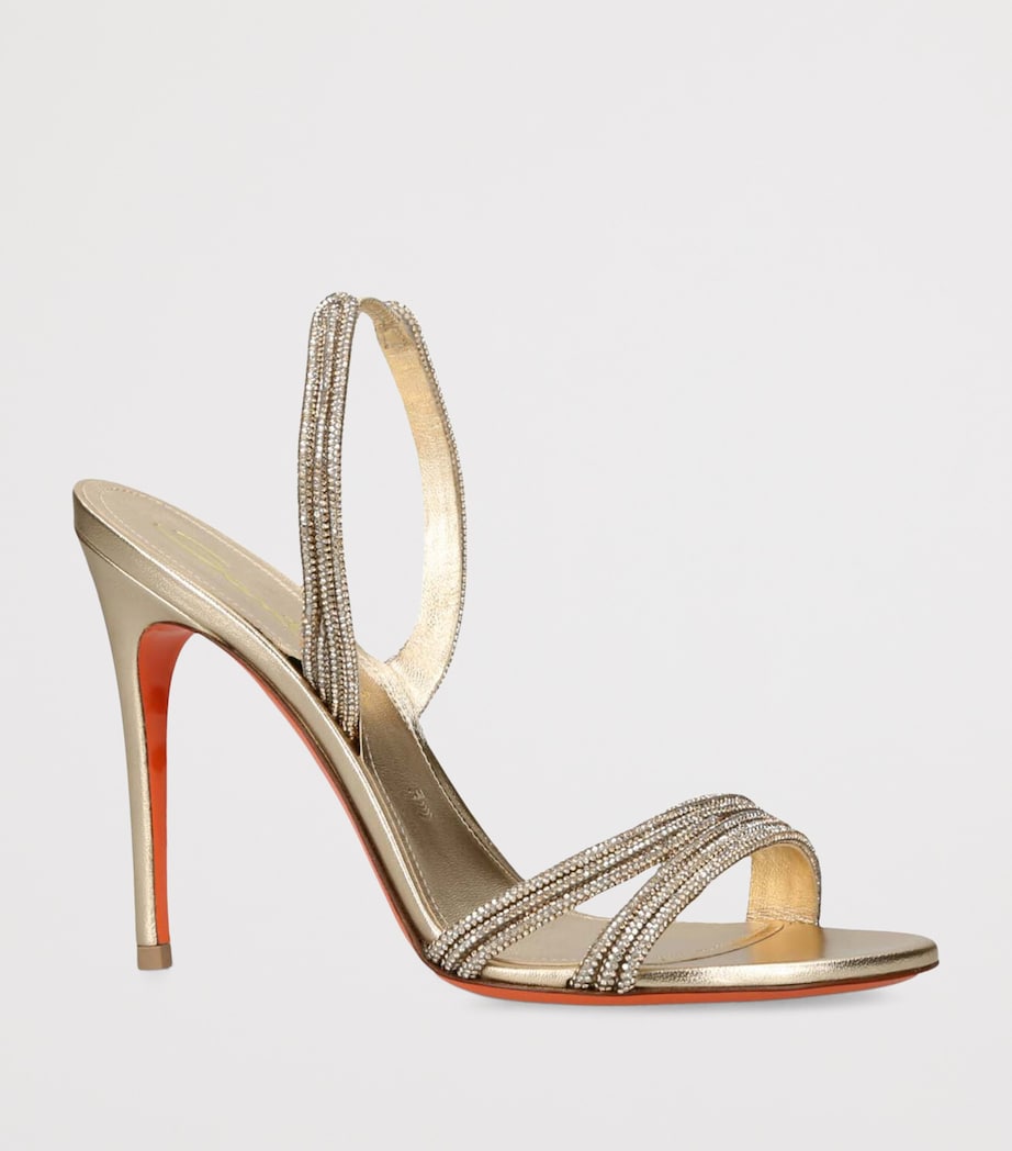 Leather Justine Slingback Heels 105 GOLD Image 3