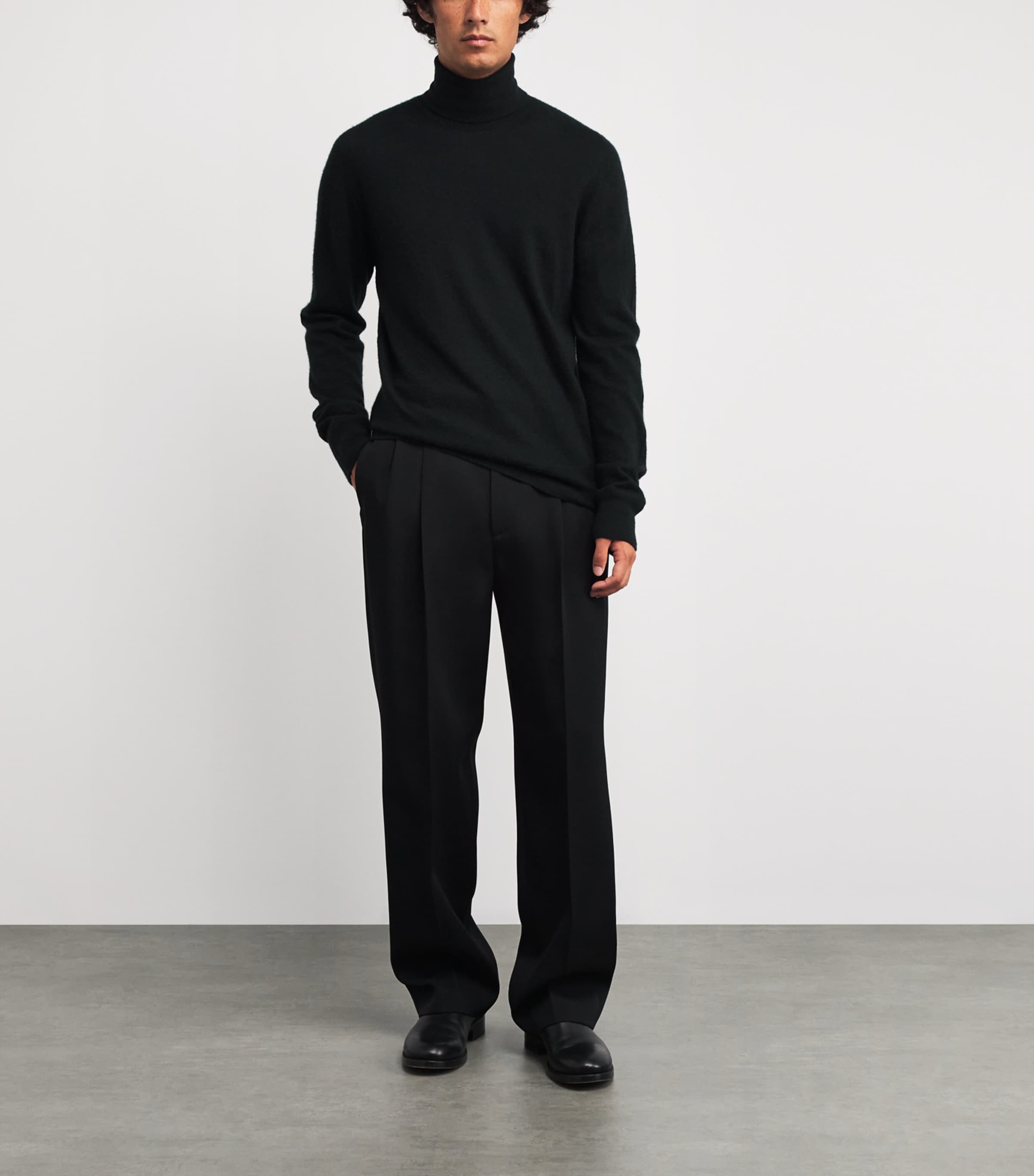 Bjorn Cashmere Rollneck Sweater BLACK Image 2