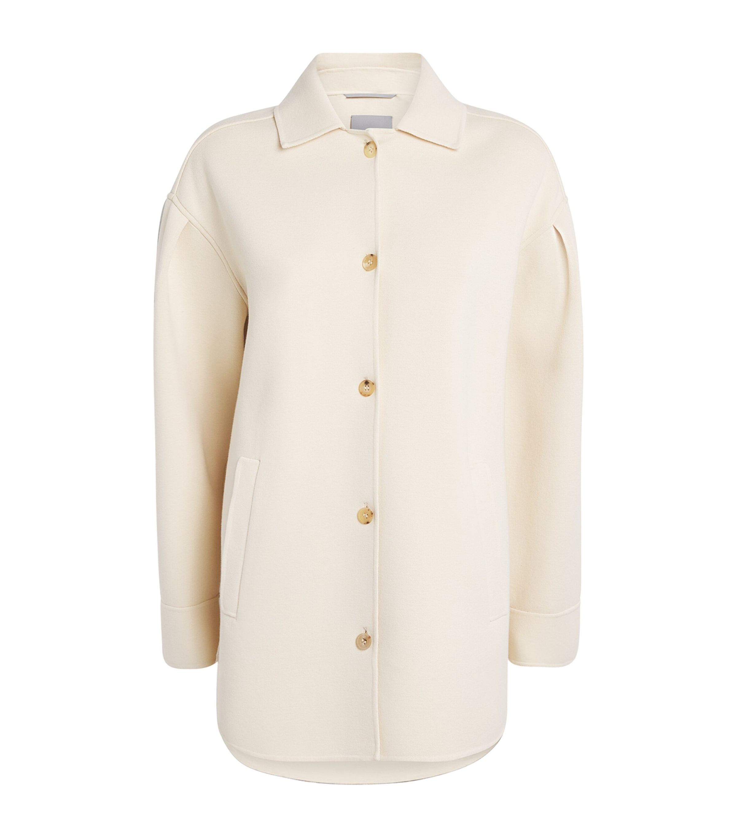 Mm Max Mara Cotton-blend Jersey Jacket In White