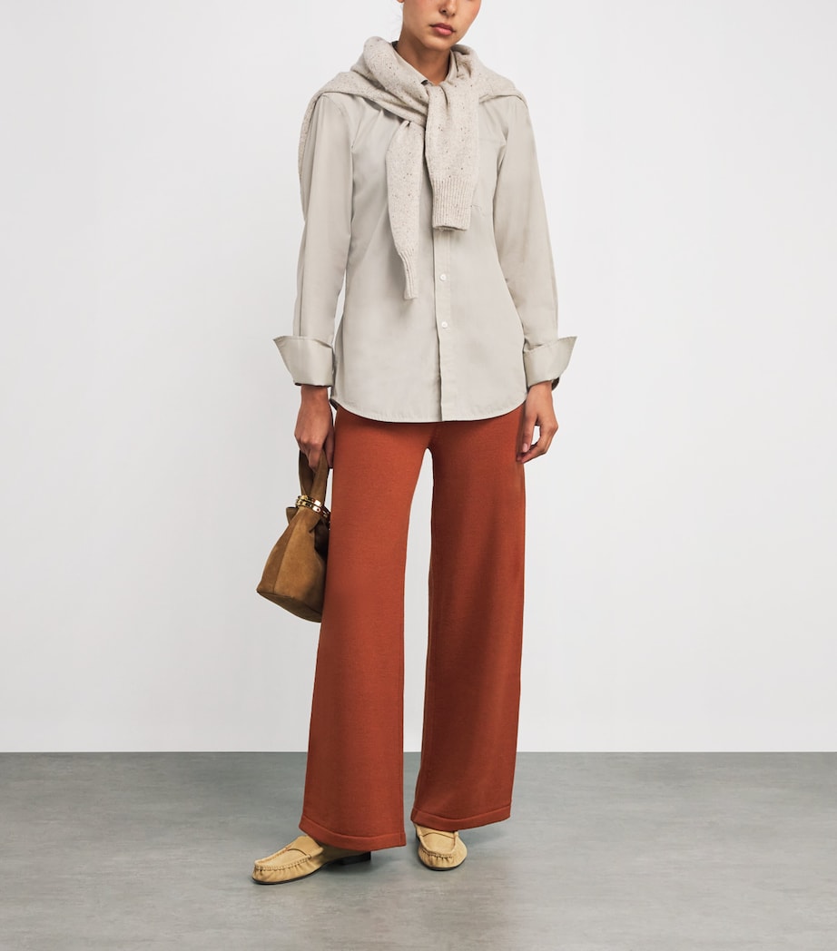 Virgin Wool Knitted Trousers 004 COPPER Image 2