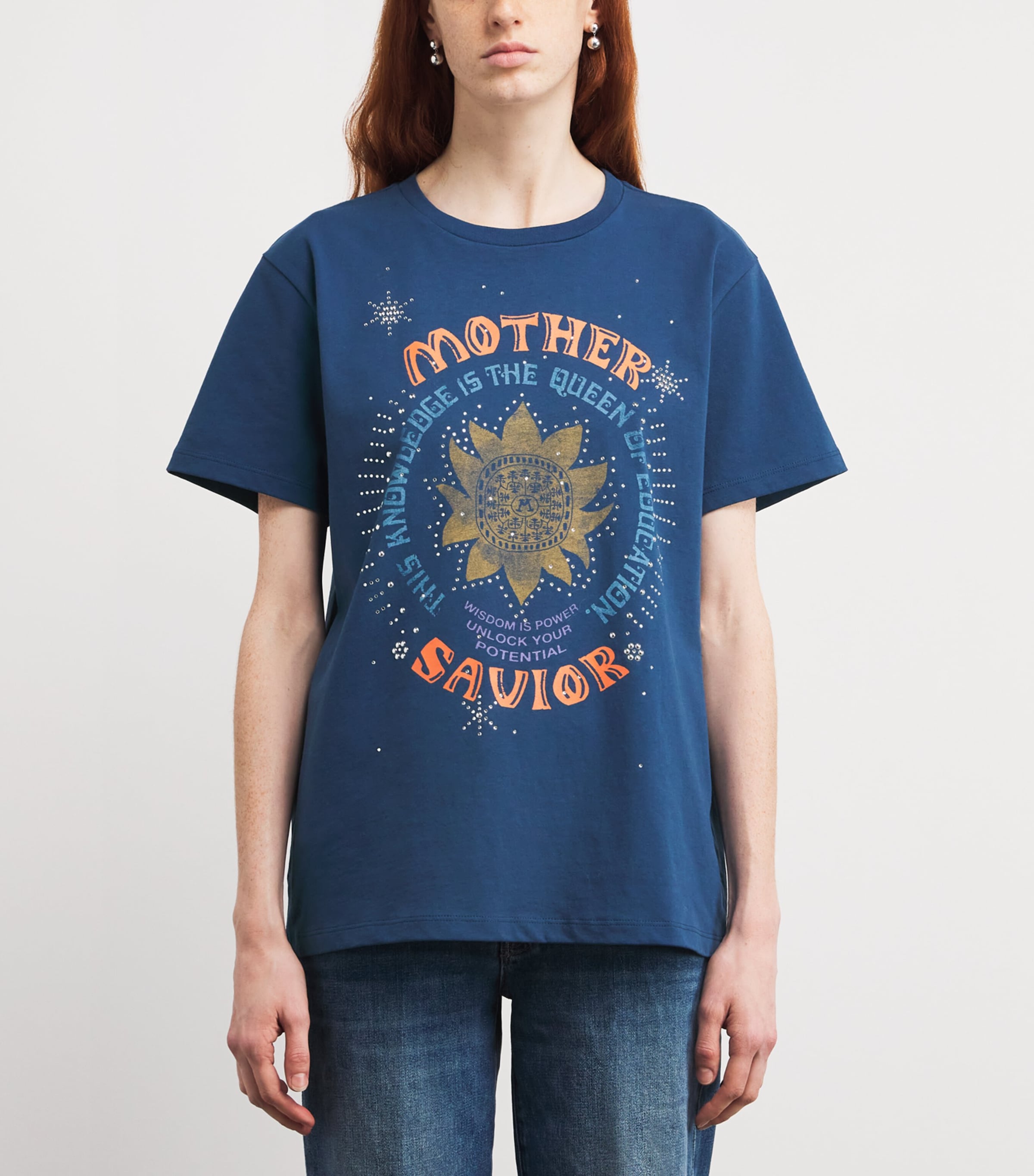 Cotton Rowdy T-Shirt MOTHER SAVIOR MVI Image 3