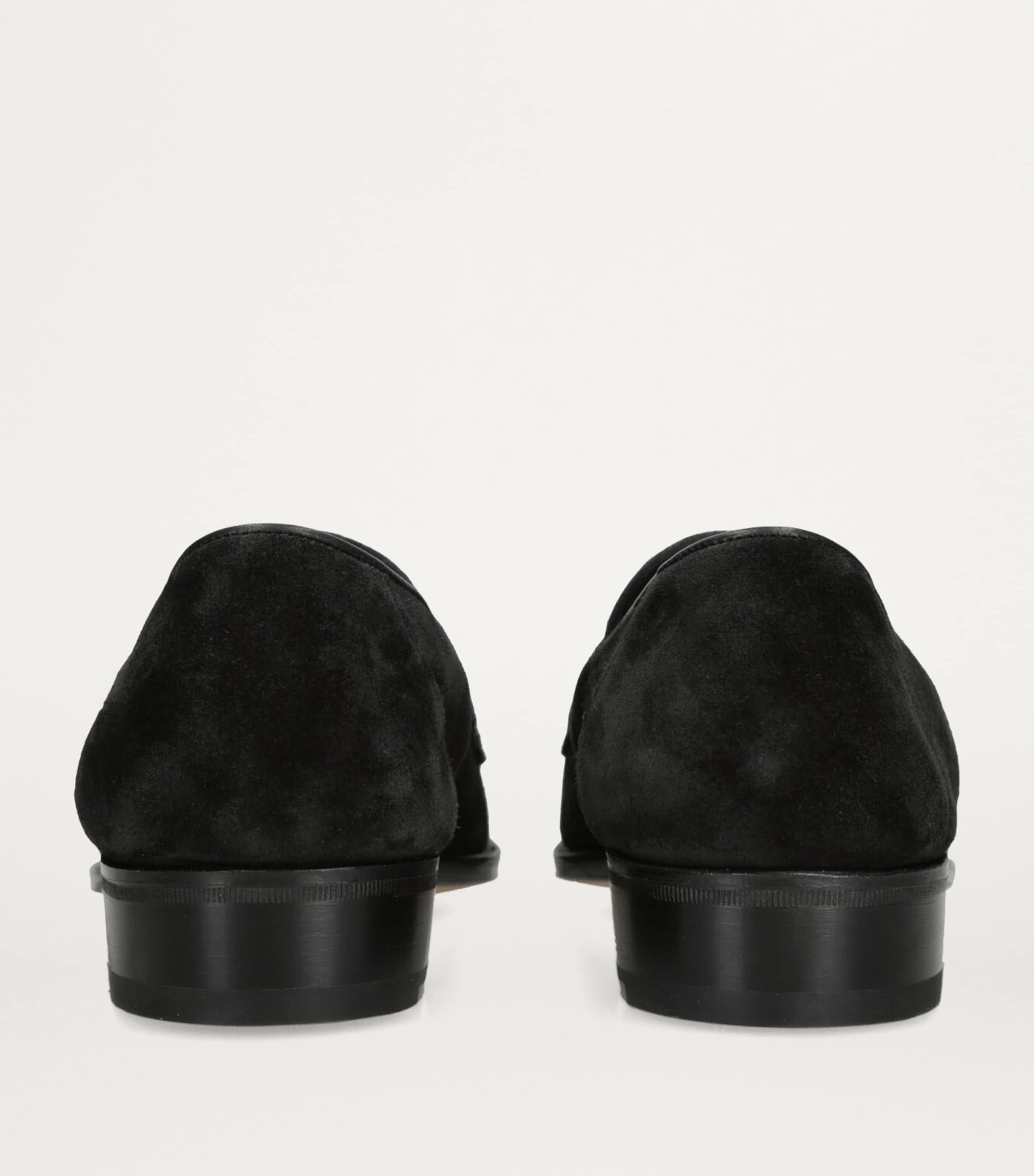 Suede James Unlined Loafers BLACK Image 2