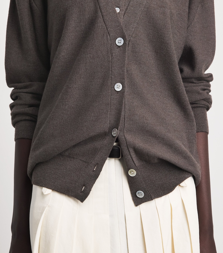 Source Unknown Womens Layered Fabbie Cardigan Br Image 3