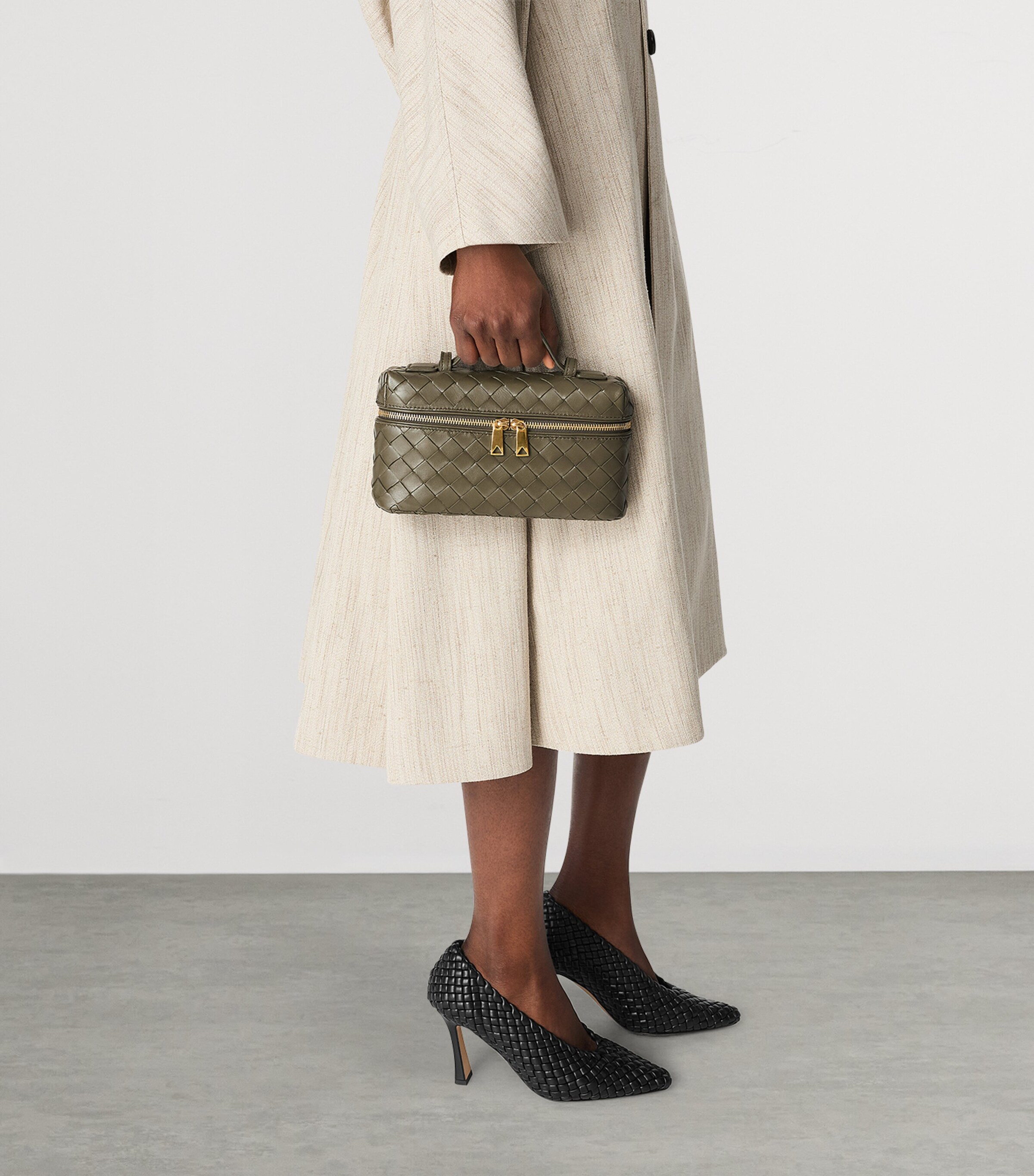 Bottega Veneta Green Leather Bang Bang Cross-Body Bag | Harrods UK