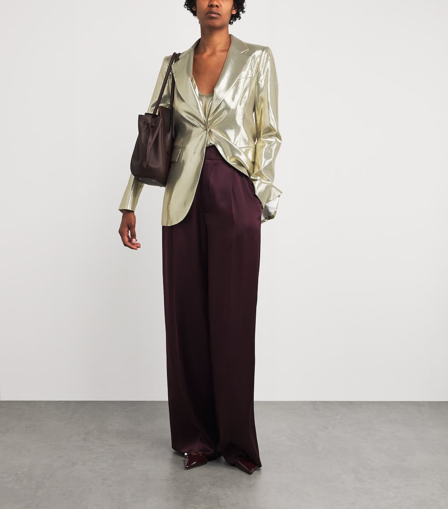 Silk-Blend Andrea Jacket 0899 - GOLD Image 2