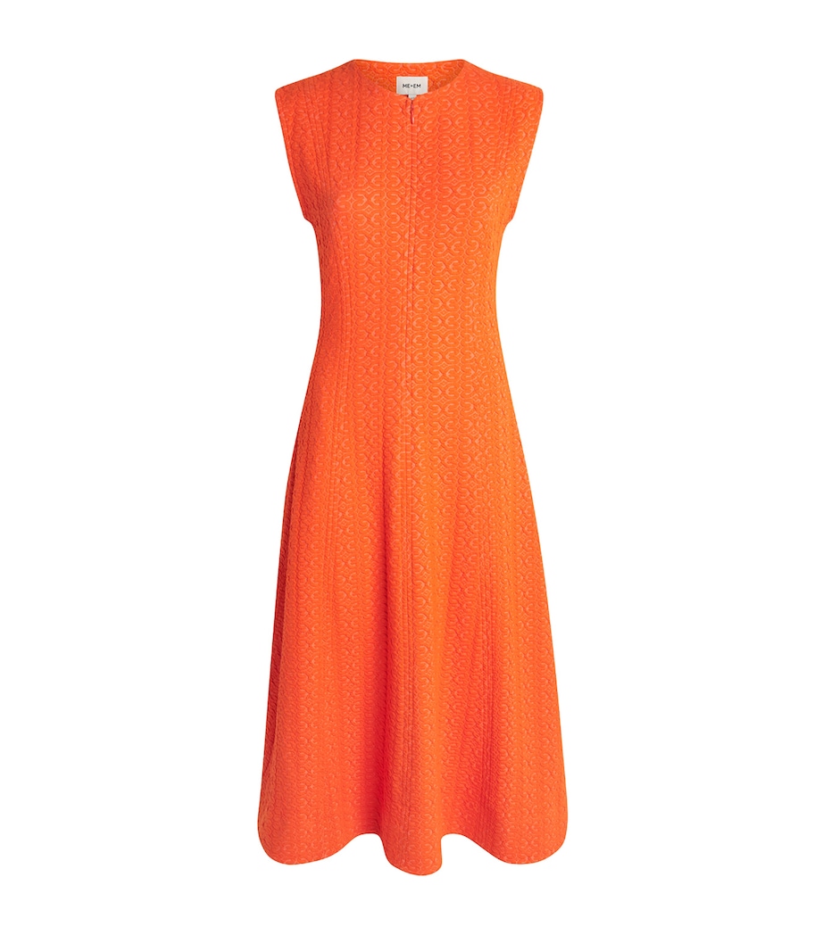 ME+EM Womens Curling Cross Midi Dress Tangerine Orange Image 1