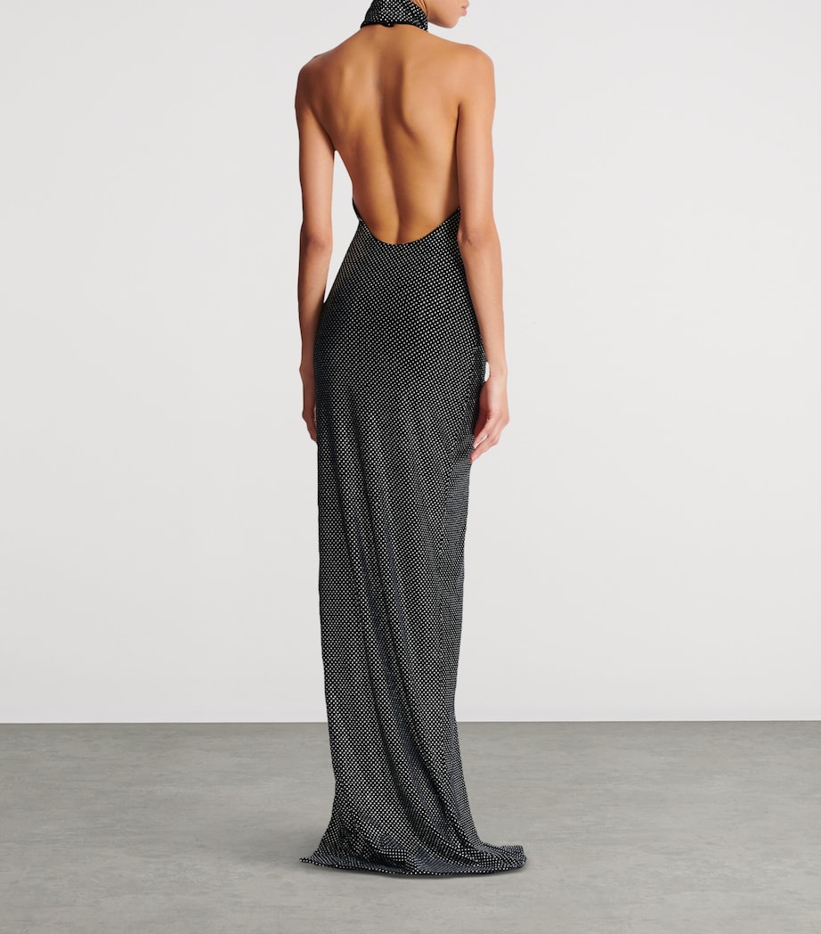 Velvet Embellished Maxi Dress EAC NOIR/ARGENT Image 5