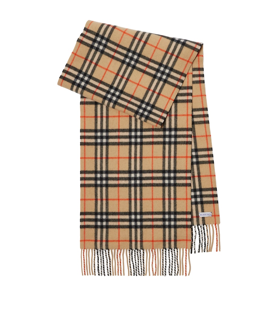 Cashmere Check Scarf SAND Image 1