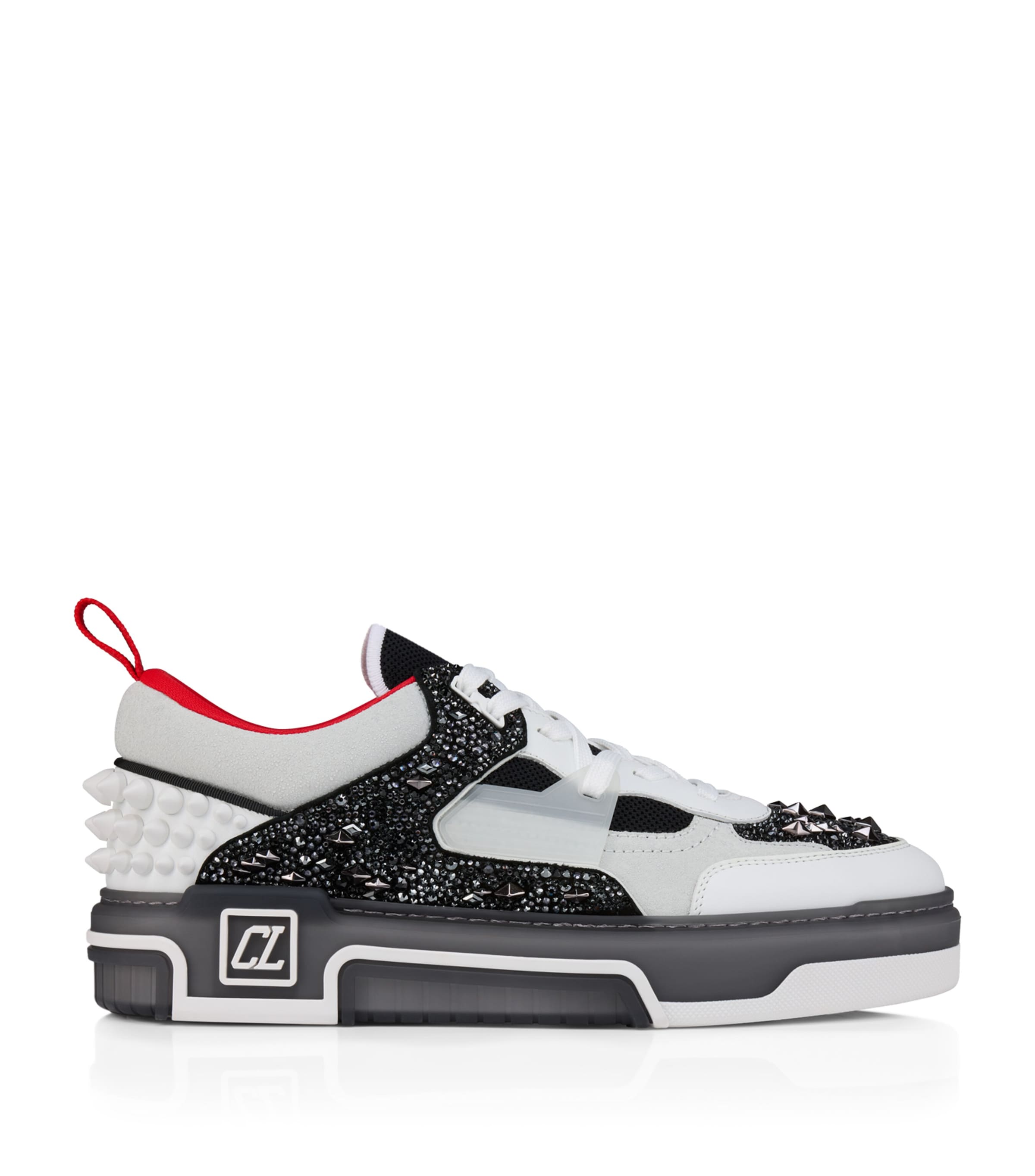Christian Louboutin Low Top Sneakers With Signature Red Sole In White