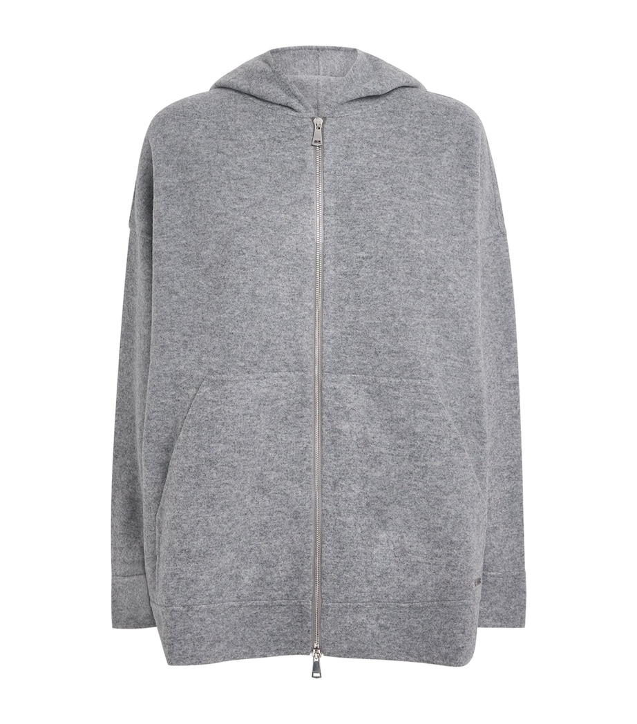 Wool-Blend Zip-Up Hoodie MEDIUM GREY Image 1