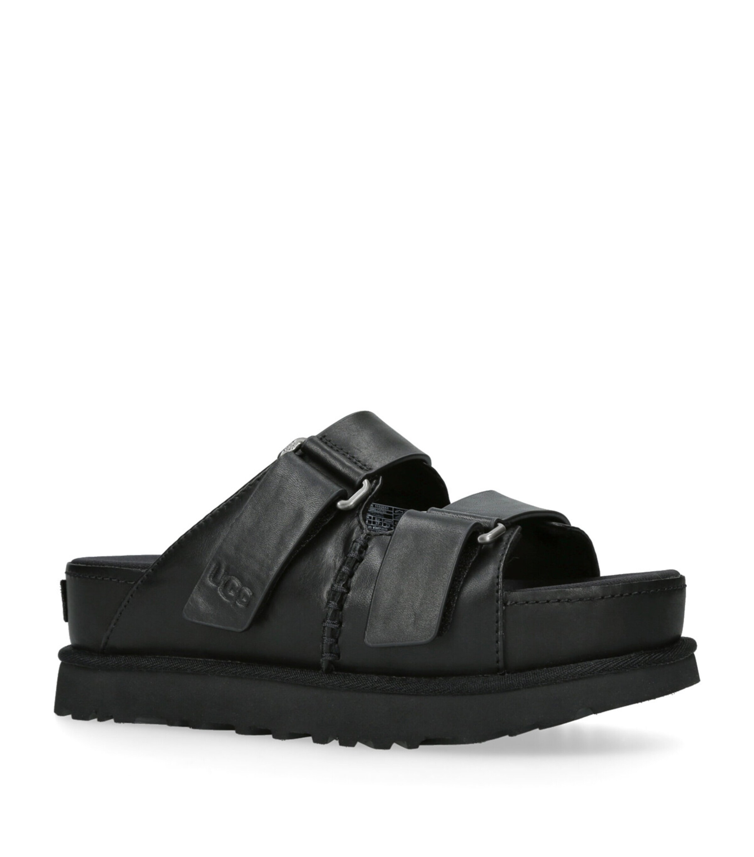 Suede Goldenstar Slide Sandals BLACK Image 3