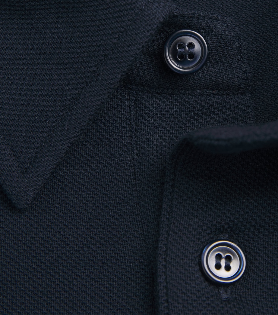 Brioni Mens Cotton-Silk Polo Shirt Image 6