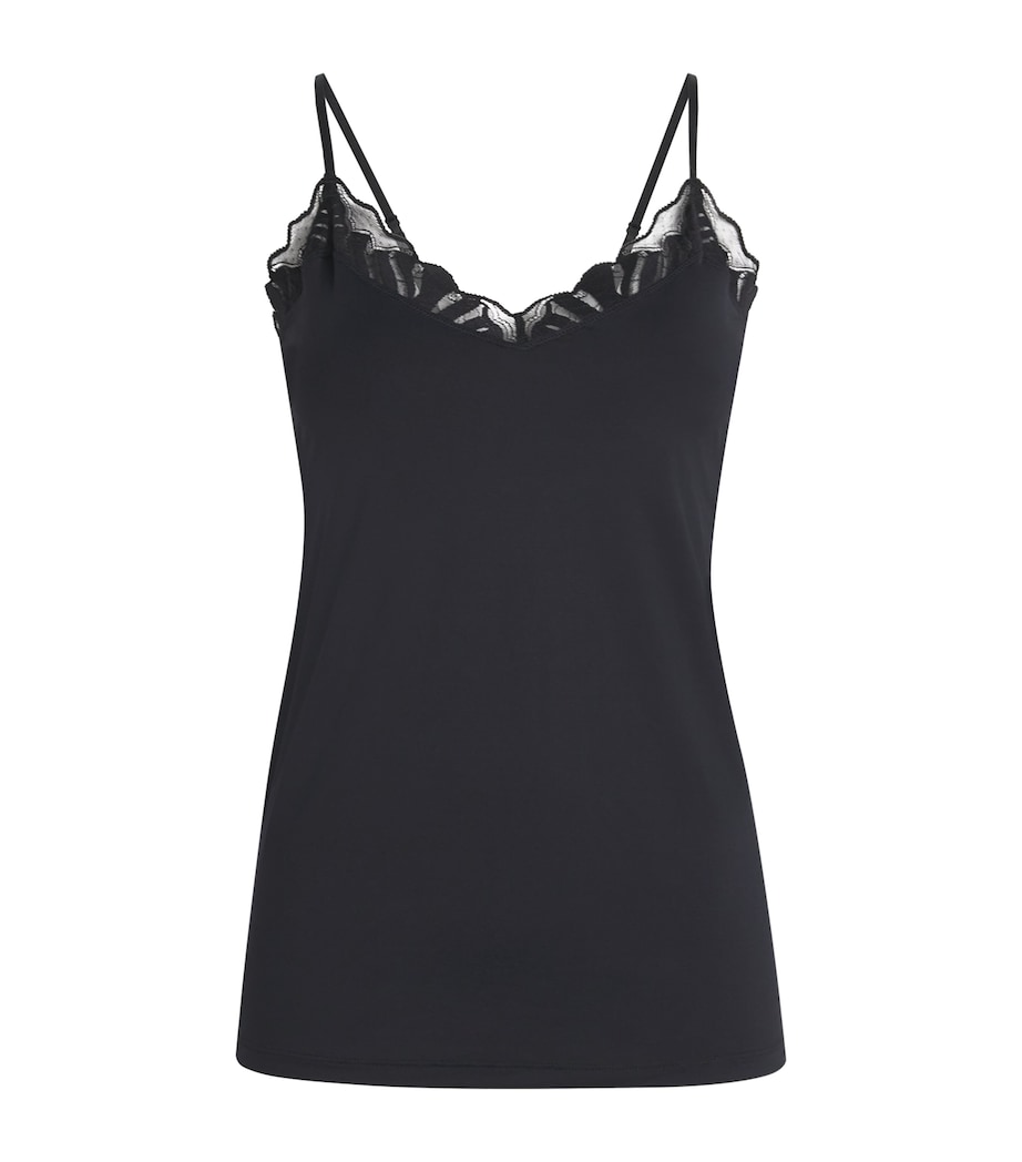 Falke Womens Lace-Trim Camisole Black Image 1