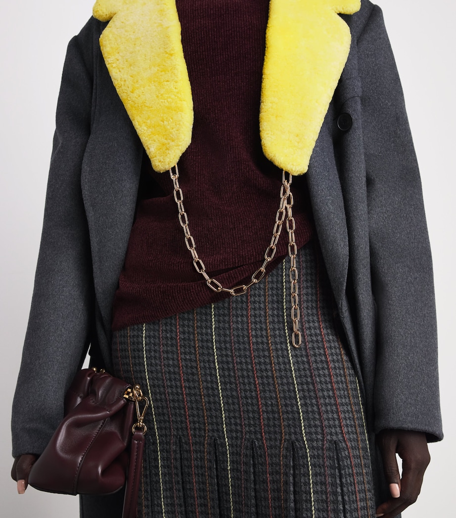 Gabriela Hearst Womens Lambskin Demeter Coat Collar Ylw Yellow Image 3