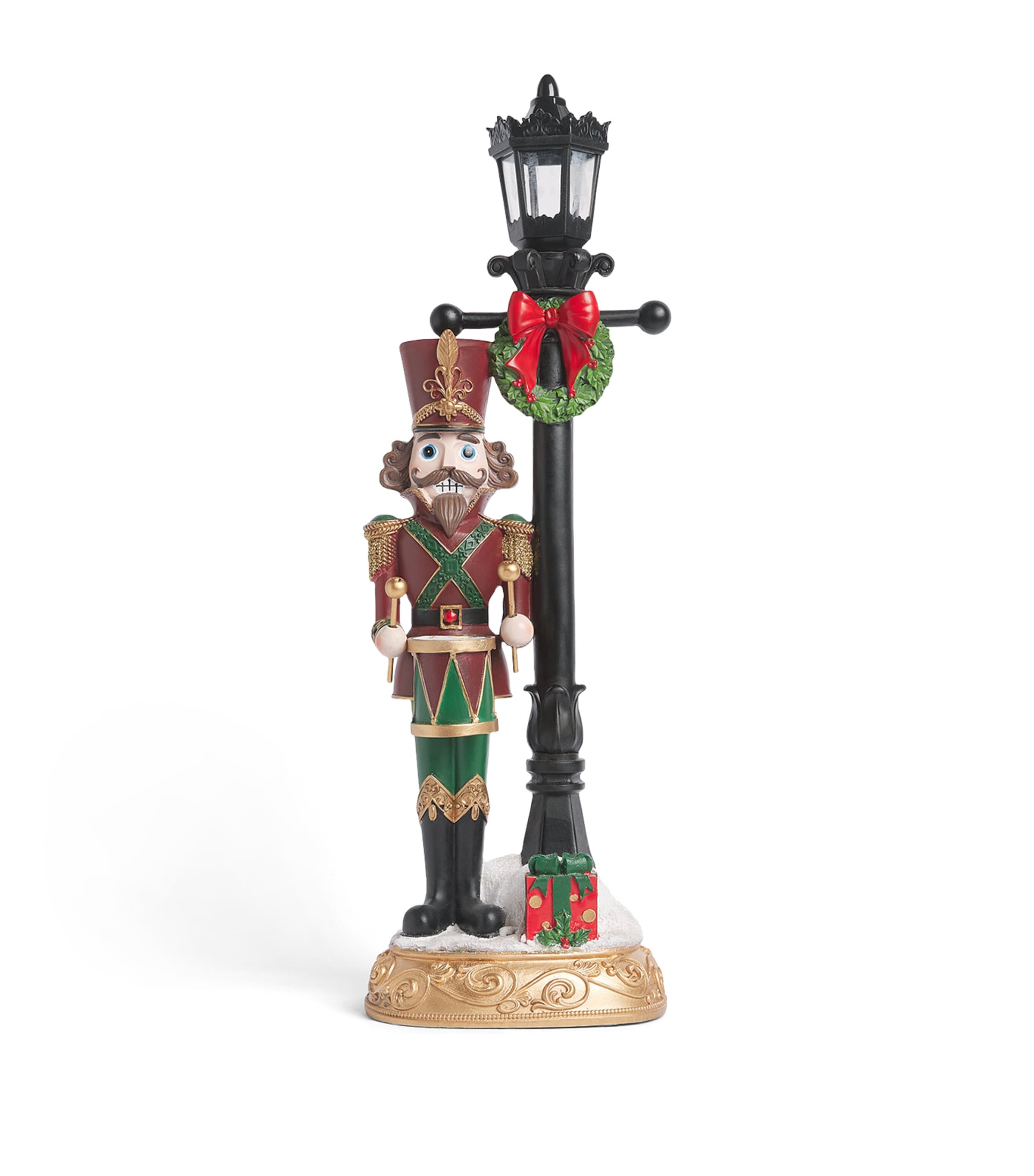 Harrods Lantern Nutcracker Ornament Burgundy Image 1