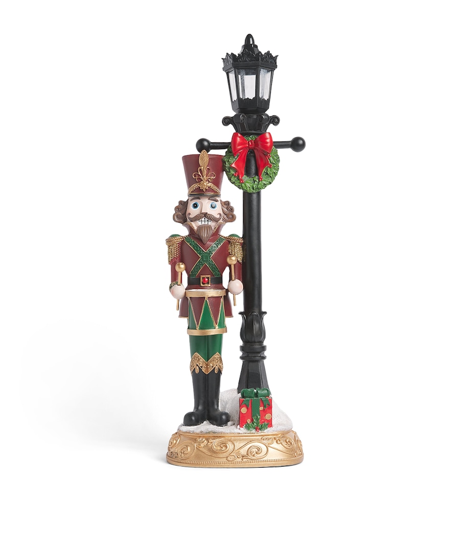 Harrods Lantern Nutcracker Ornament Burgundy Image 1
