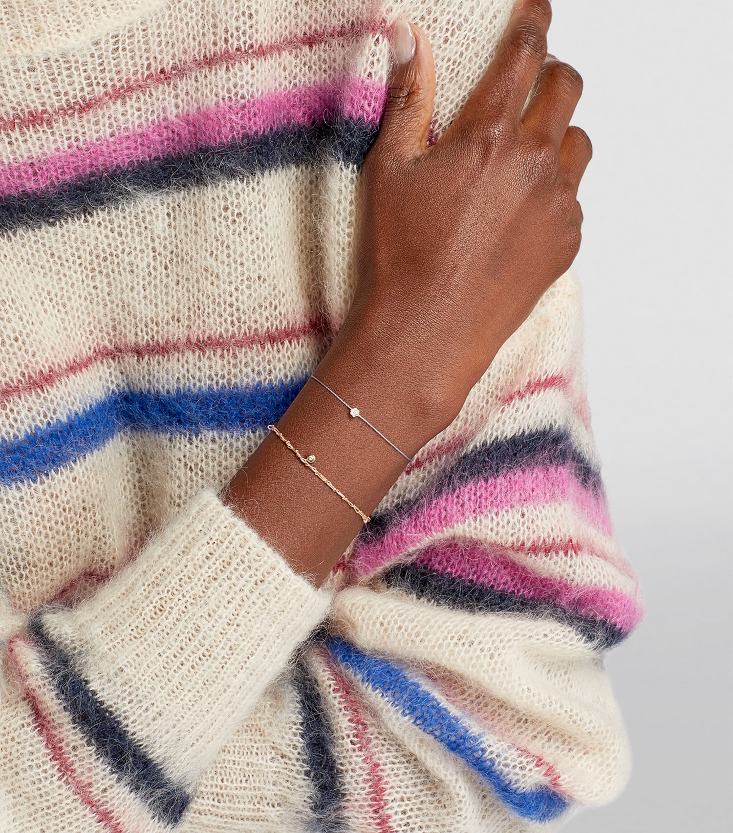 Yellow Gold and Diamond Illusion Bracelet WHITE Image 4