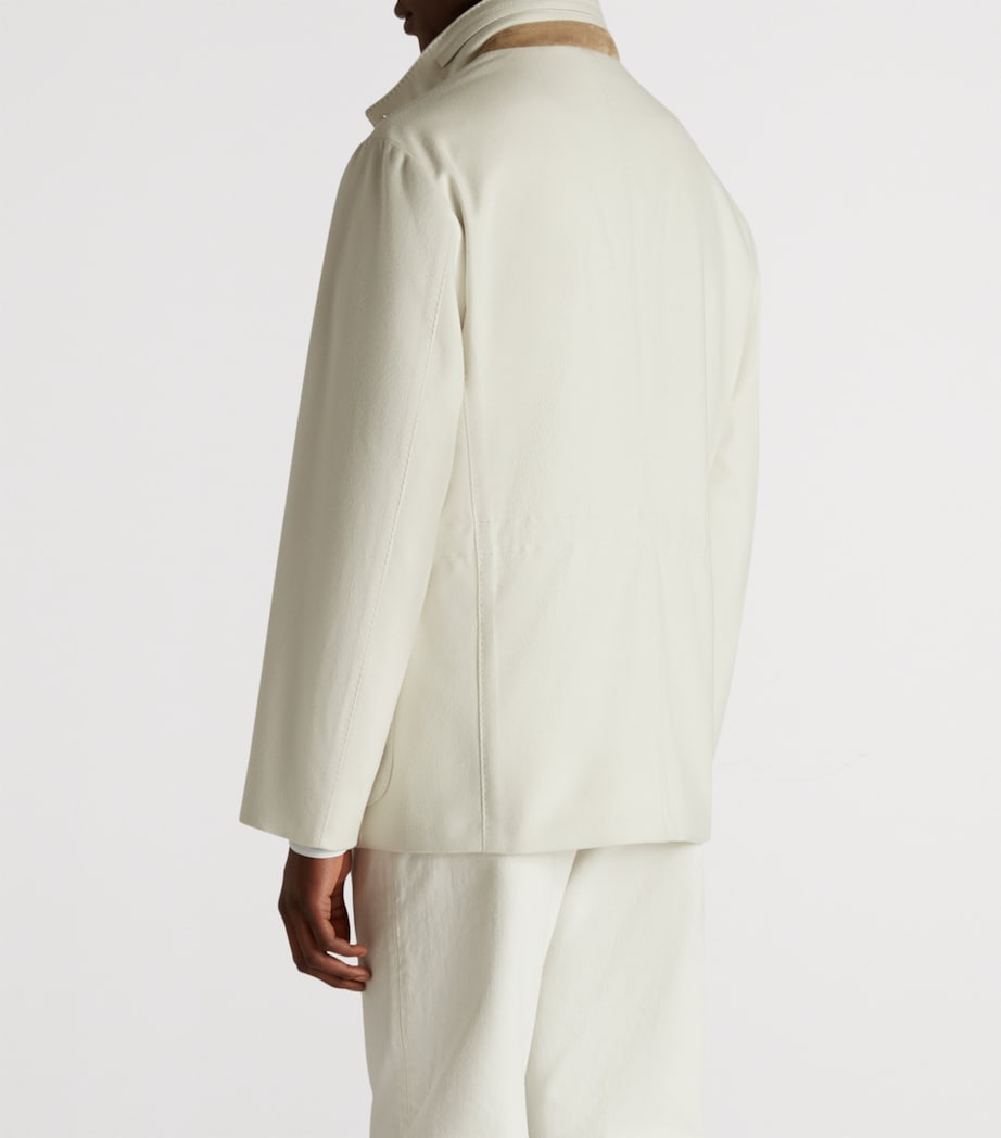 Cashmere-Blend Technical Jacket 100WHITE Image 6