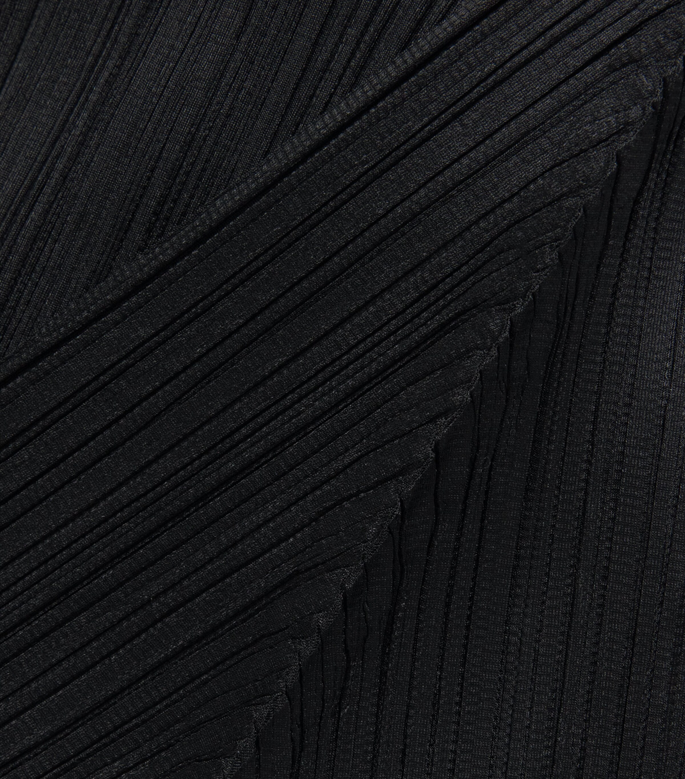 Pleats Please Issey Miyake Womens Pleated Stand Collar Shirt Black Image 6