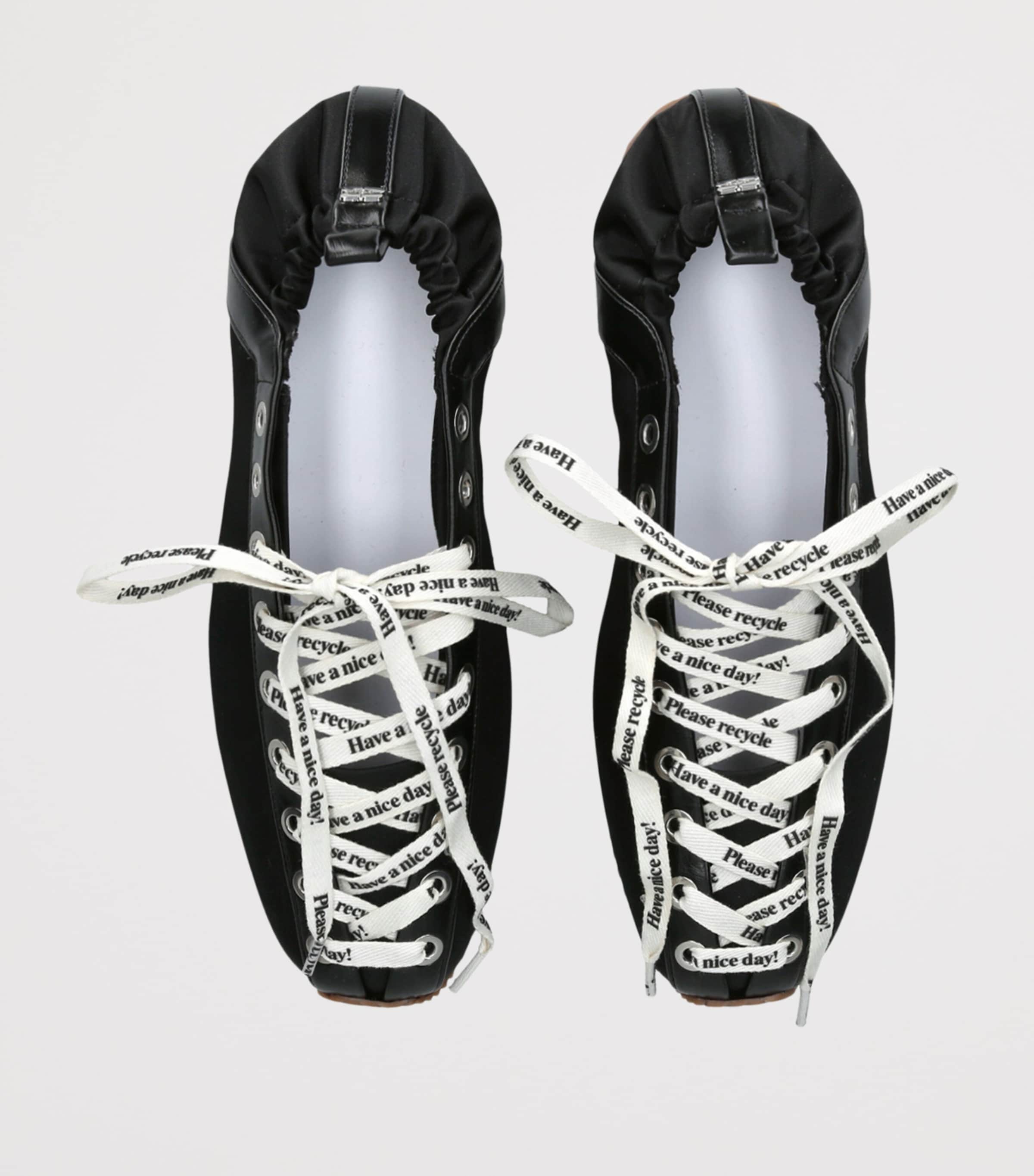 GANNI Woven Sporty Ballet Flats Black Image 4
