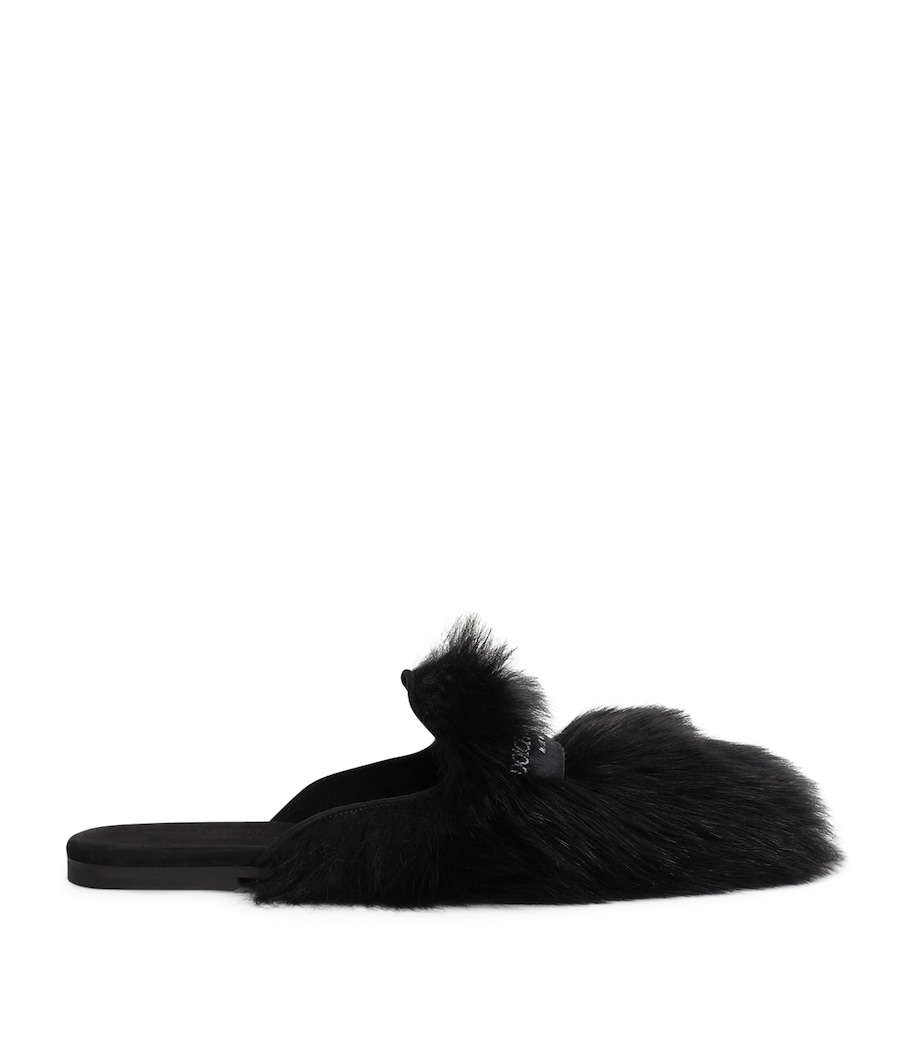 Dolce&Gabbana Shearling Slippers Blac Image 1