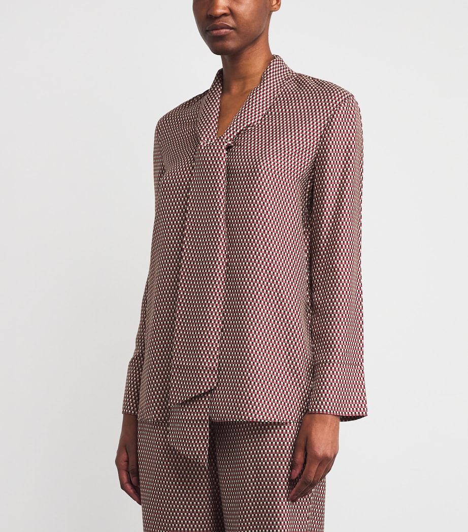 Silk-Blend Polka-Dot Adele Blouse RUBY COMBO Image 3