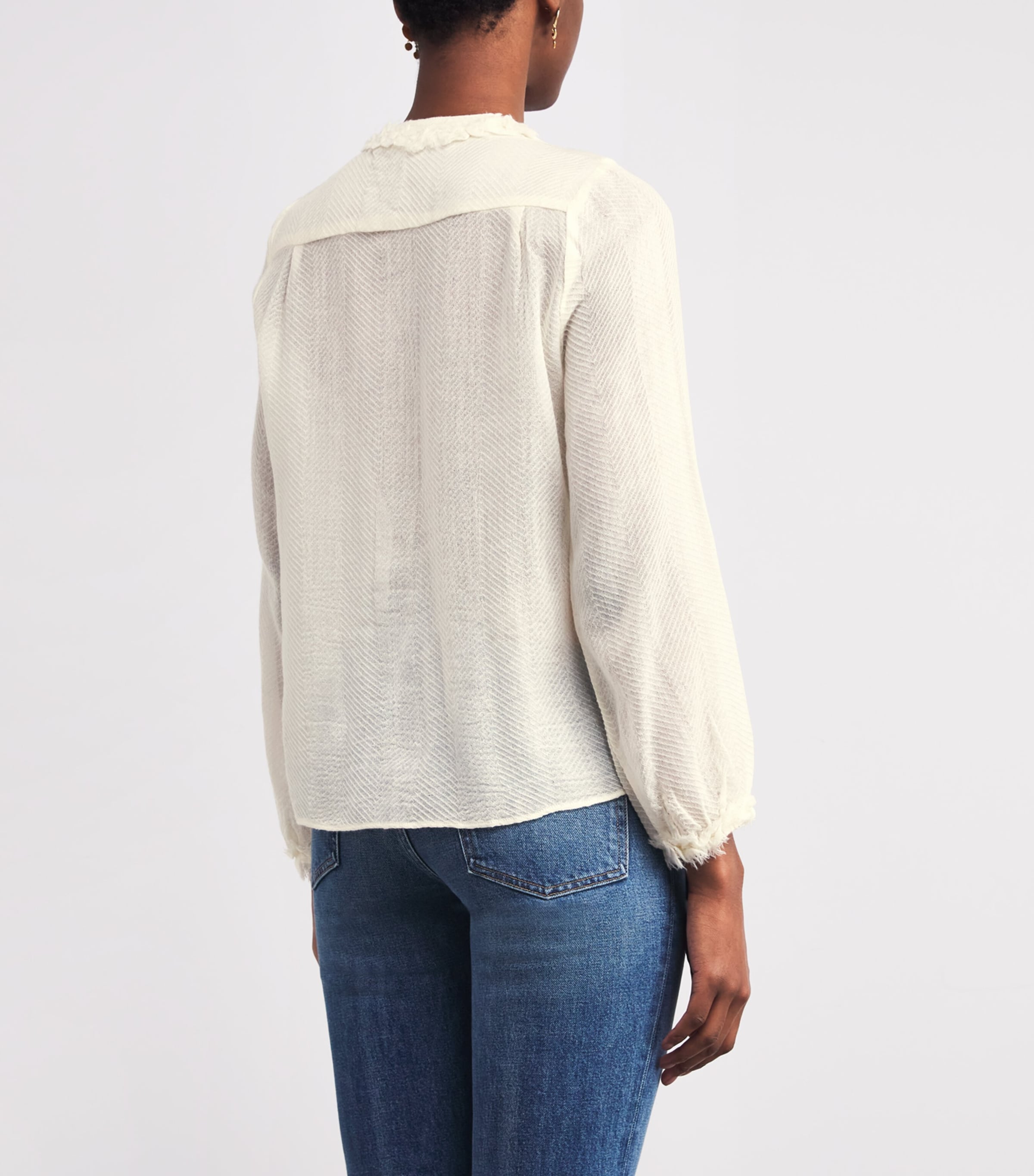 Wool Adriel Tunic Blouse COWRIE Image 4