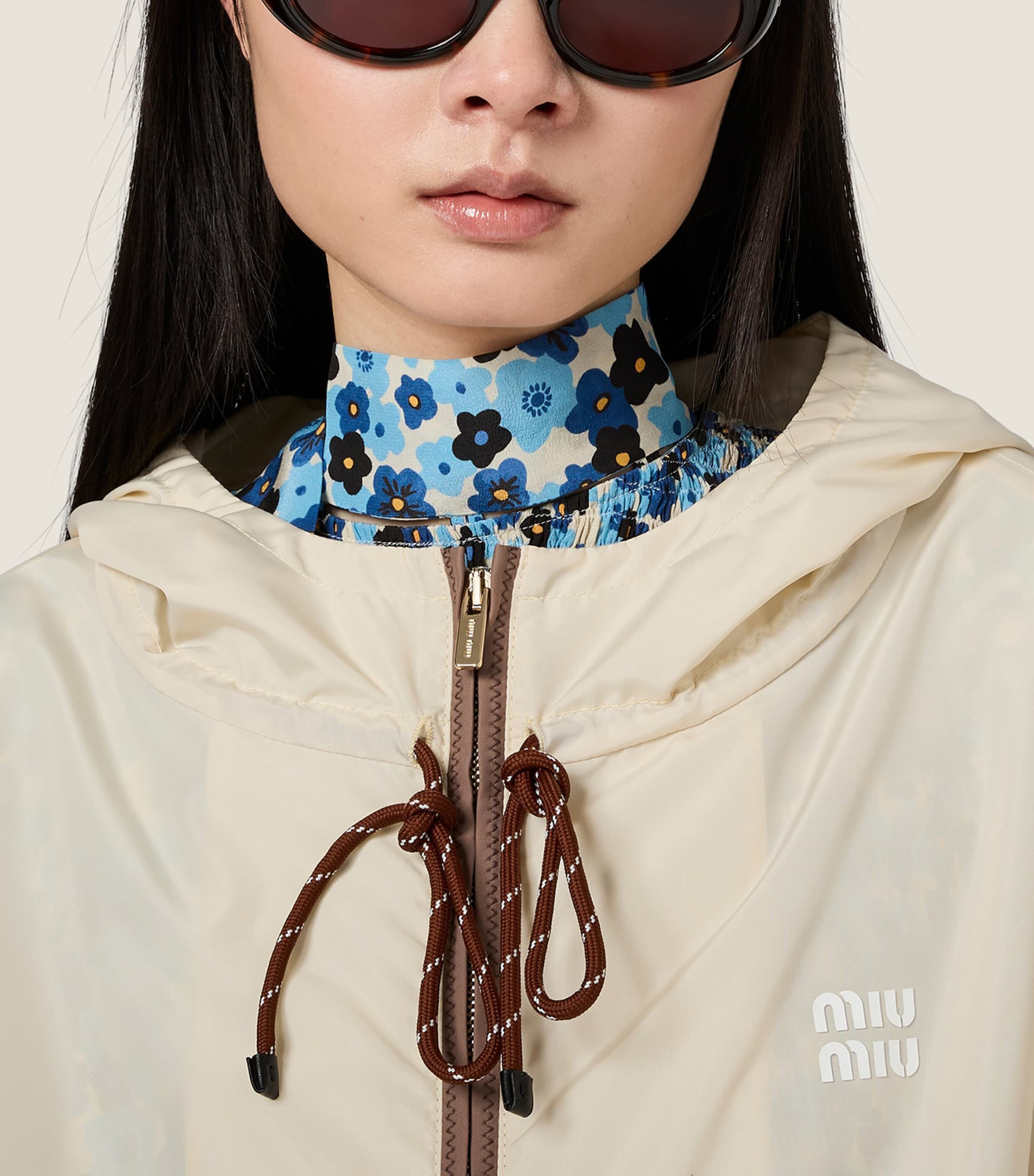 Miu Miu Womens Technical Hooded Jacket Image 4