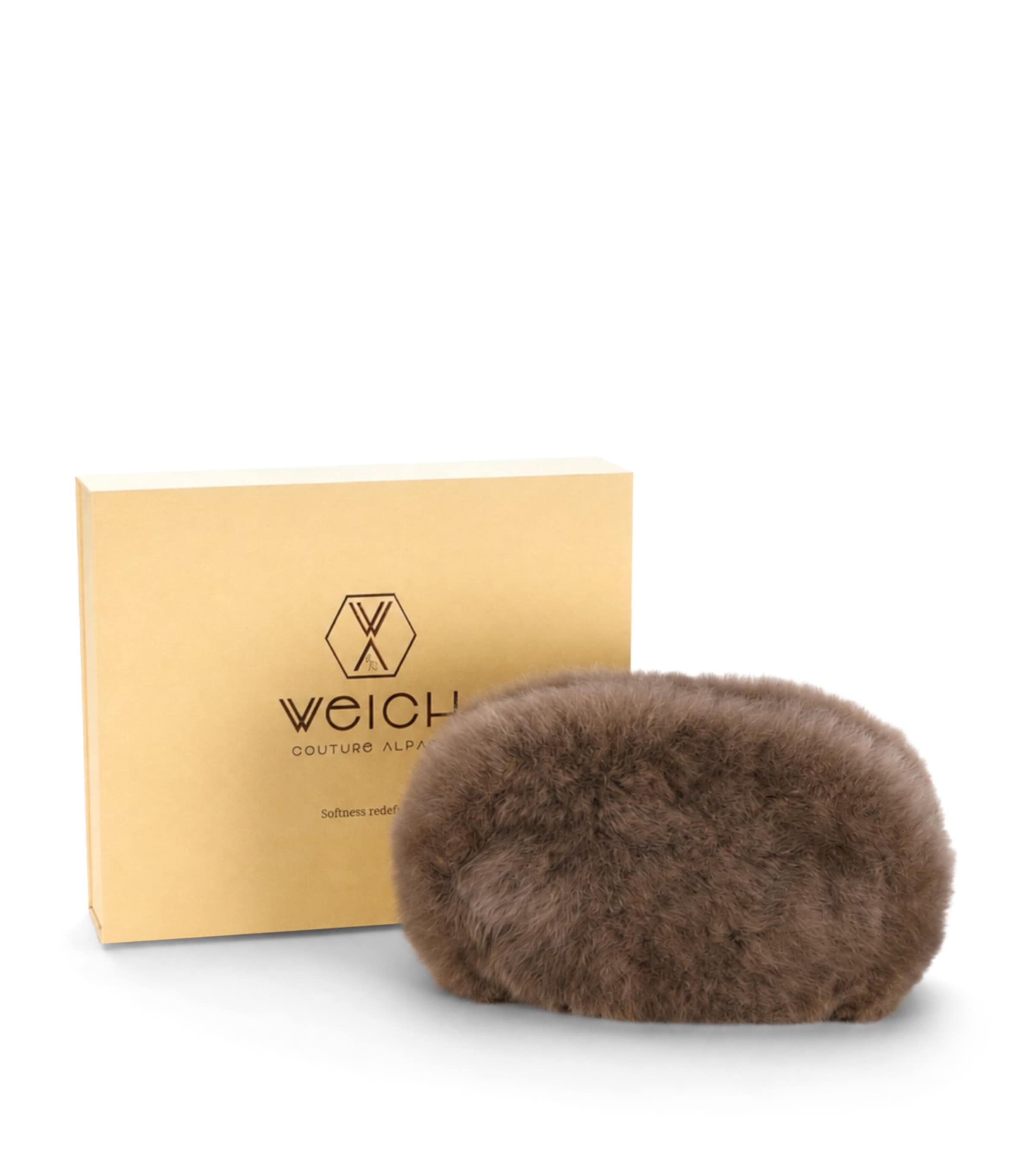 Weich Royal Alpaca Cesar Travel Pouch In Brown
