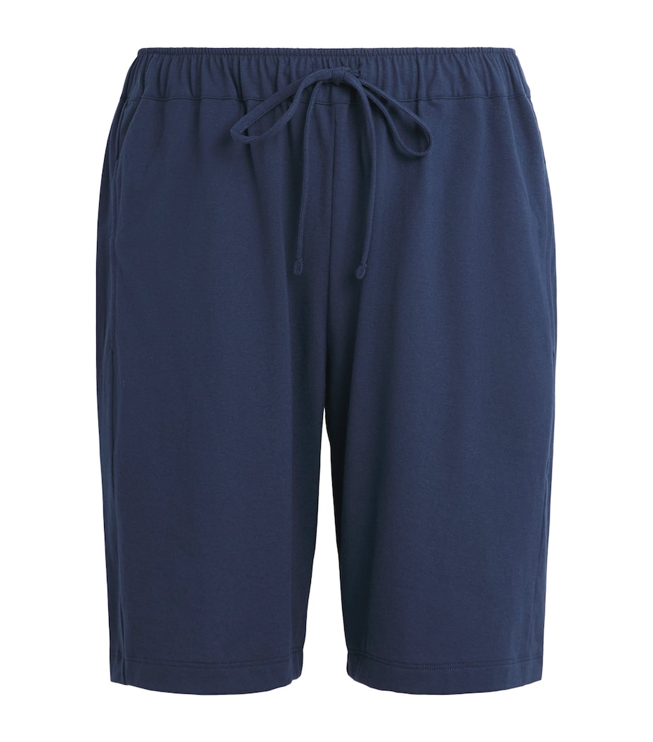 Hanro Mens Cotton Night & Day Shorts Deep Navy Image 1