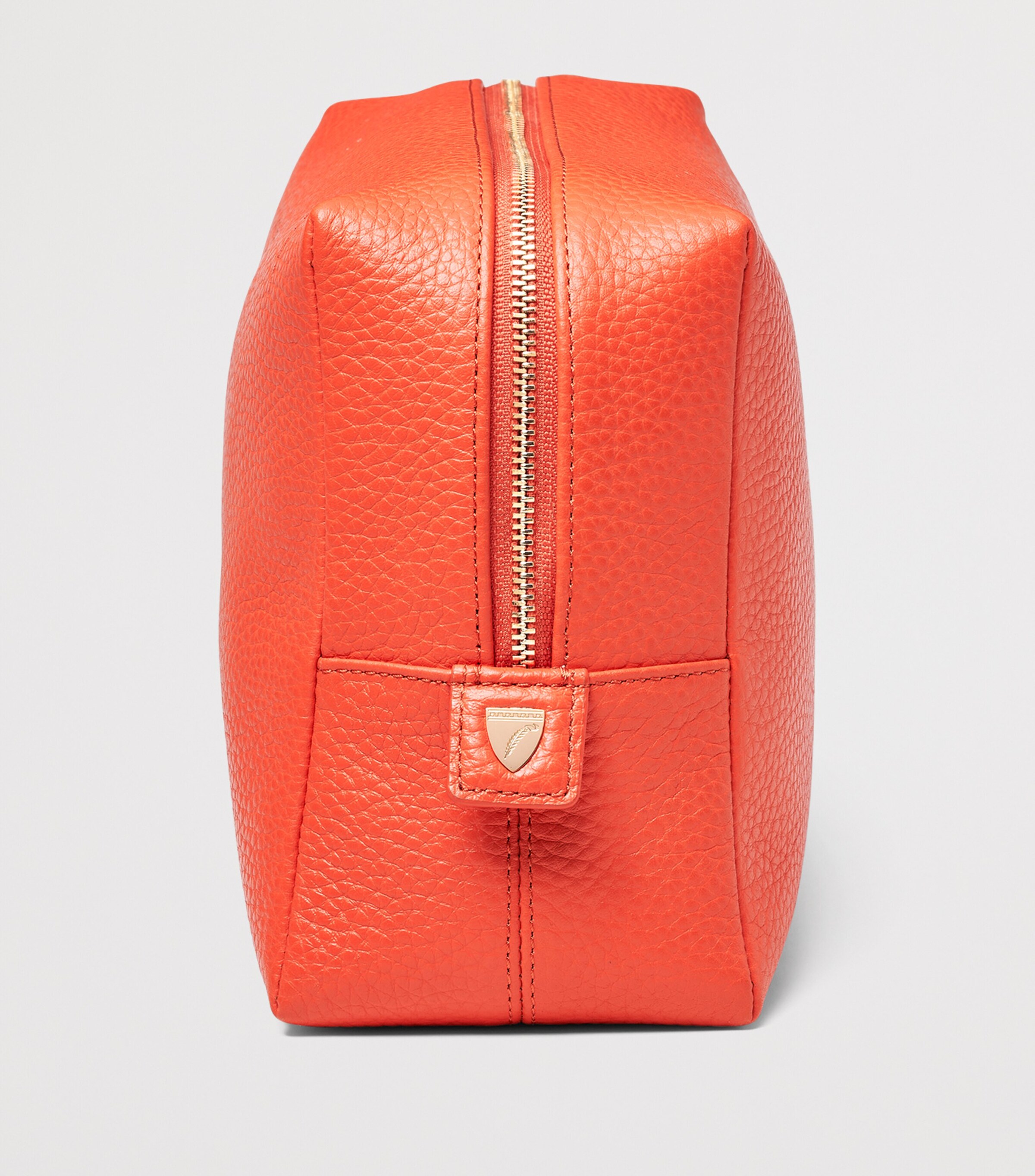 Aspinal Of London Leather London Wash Bag Coral Image 2