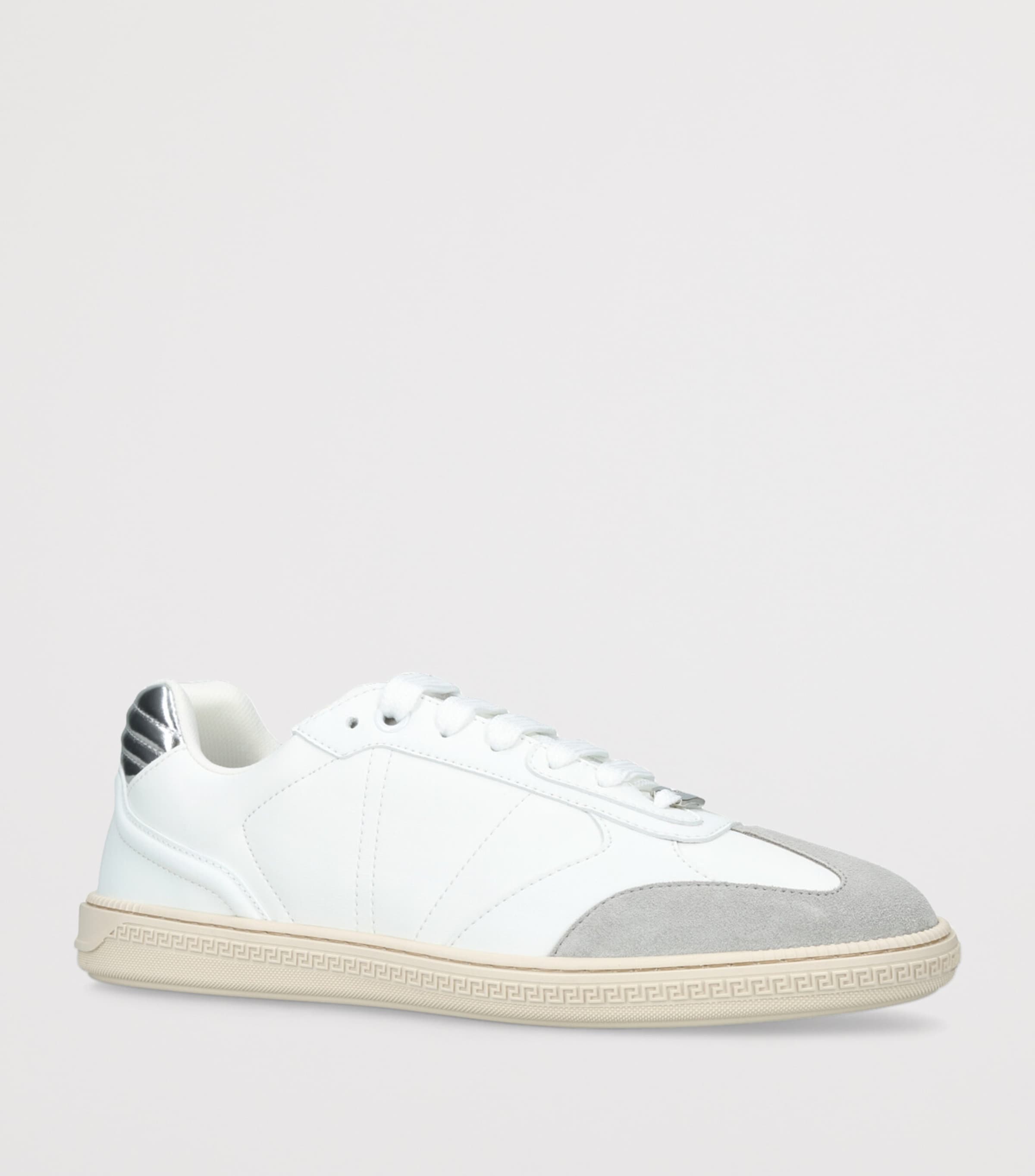 Versace Leather Low-Top Sneakers White/oth Image 3