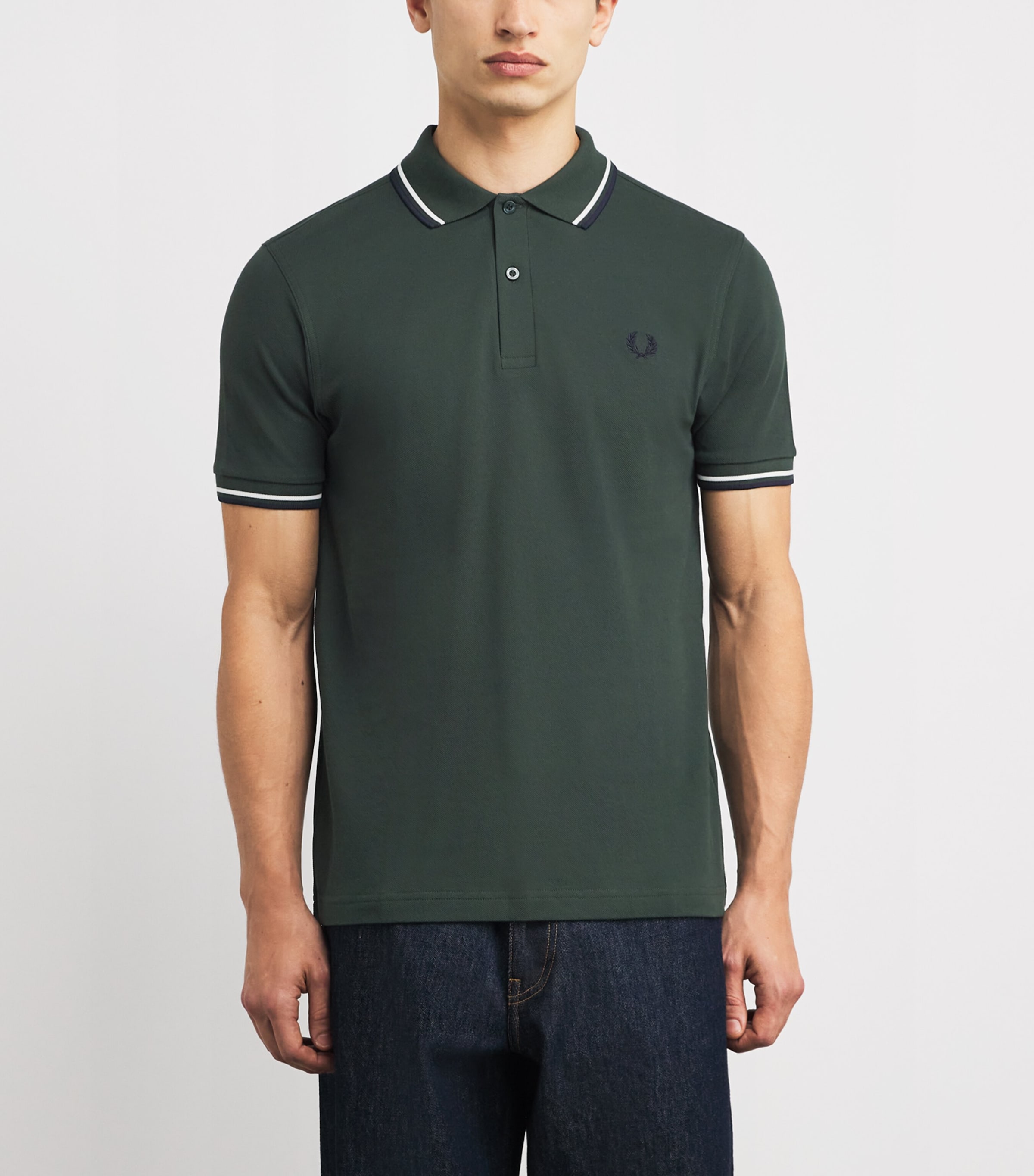 Twin Tipped Polo Shirt 53A CRTGRN/SNWT/NVY Image 3