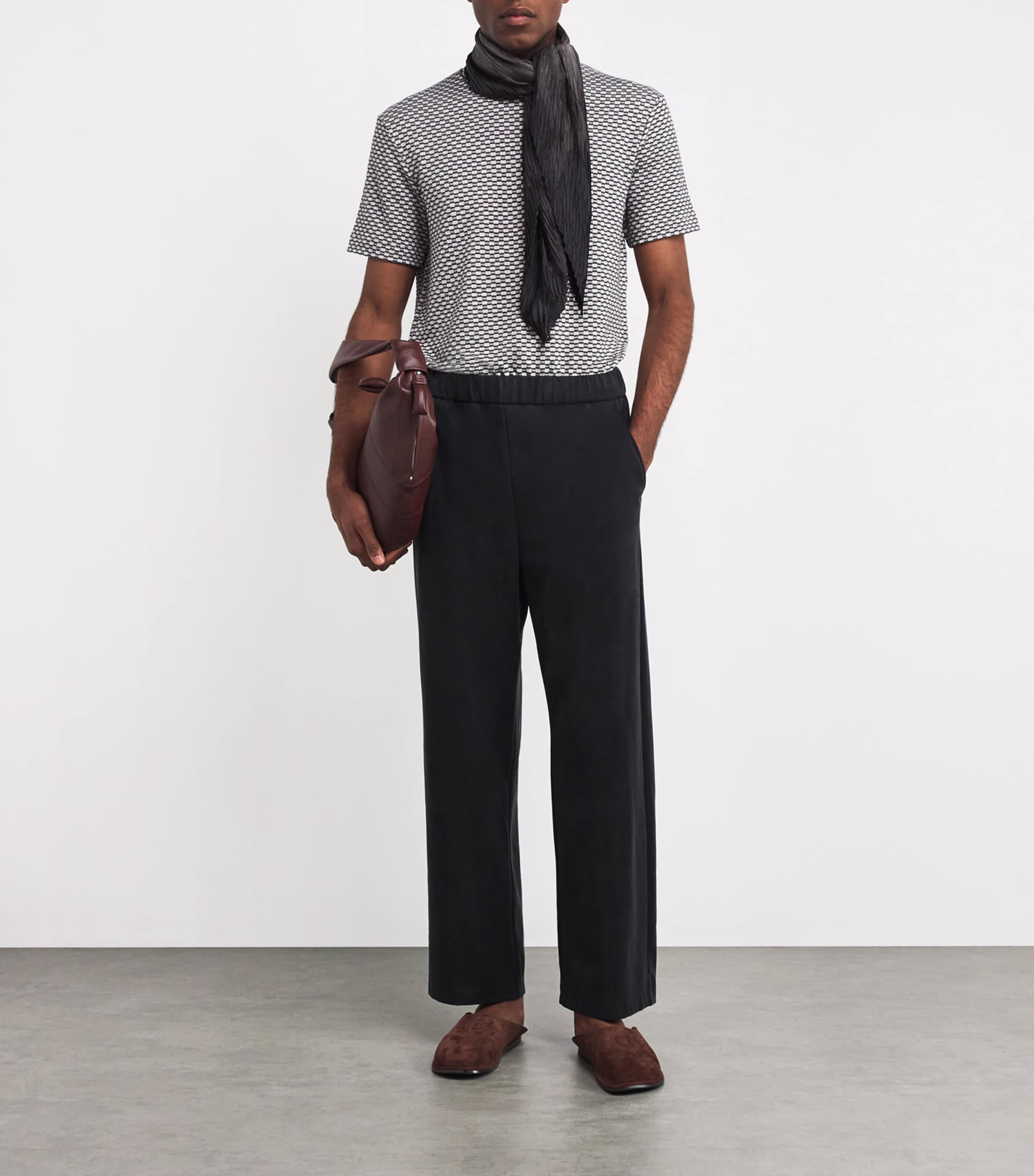 GIORGIO ARMANI★ジャカードチェックTシャツ Giorgio Armani Jacquard-Check T-Shirt | Harrods US