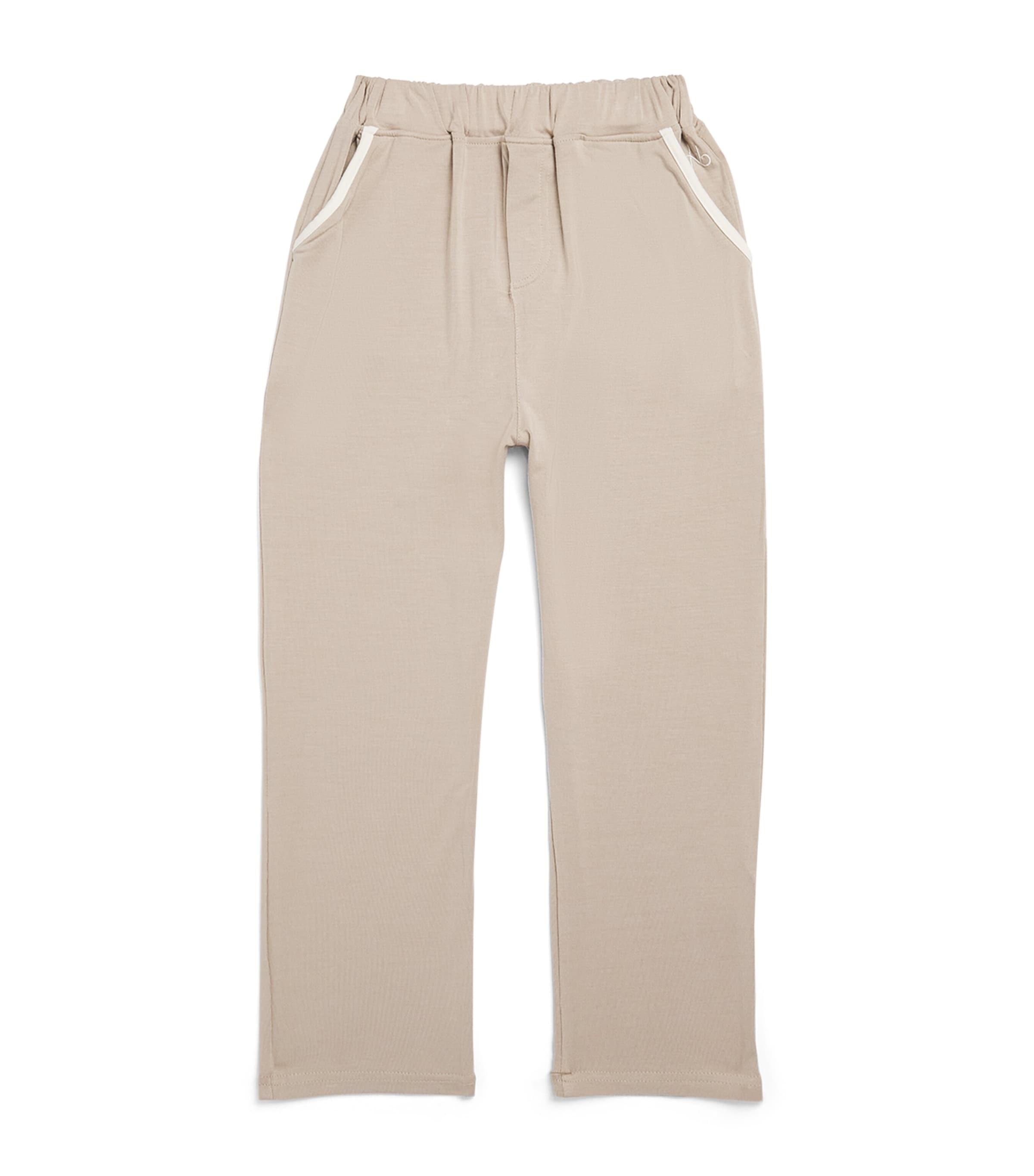 Shop Homebody Contrast Trousers In Beige