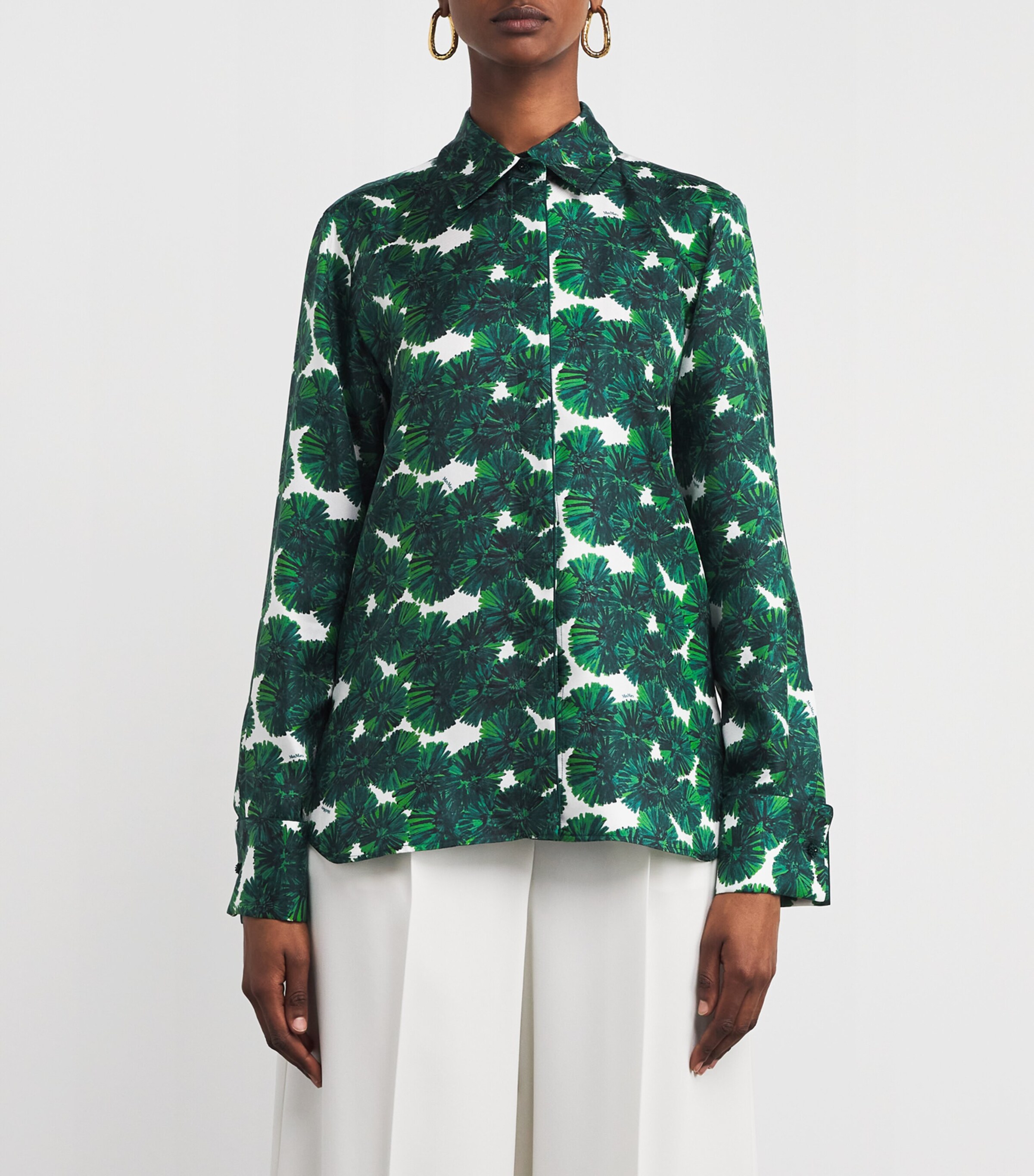 Silk Print Shirt EMERALD Image 3