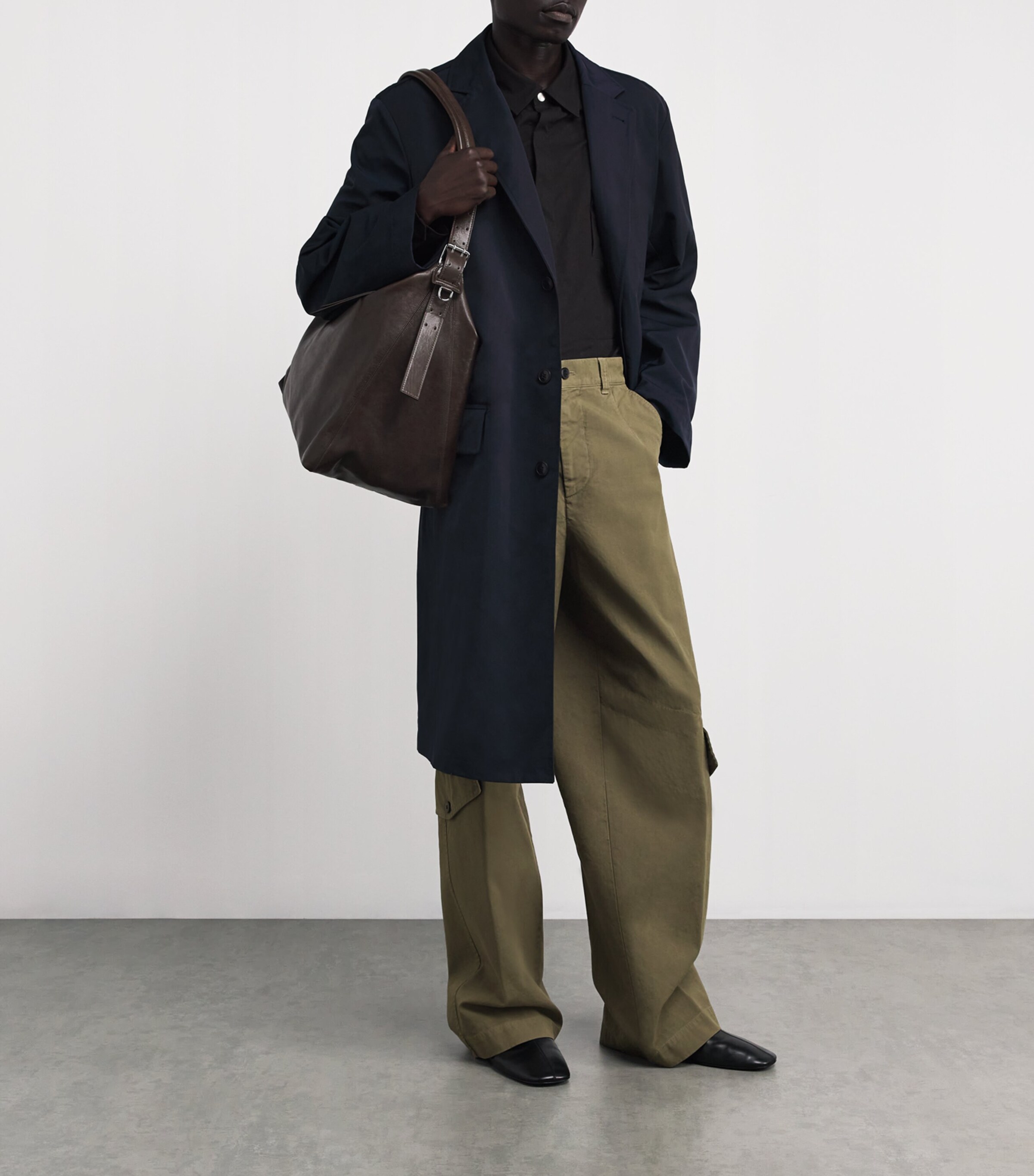 DRIES VAN NOTEN Beige Wide-Leg Paxford Cargo Trousers | Harrods US