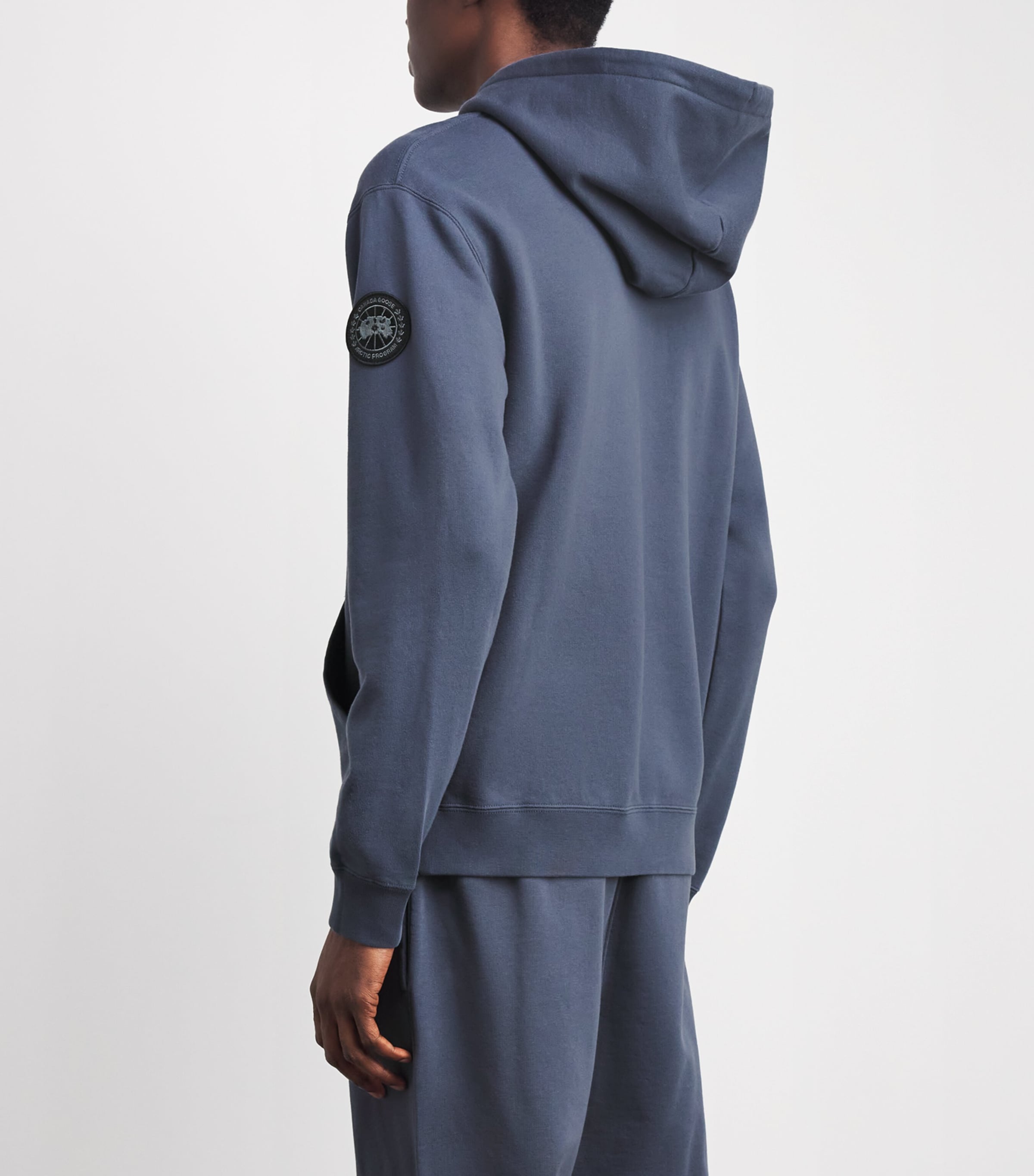 Canada Goose Mens Organic Cotton Loon Hoodie Dusk Blue Image 5