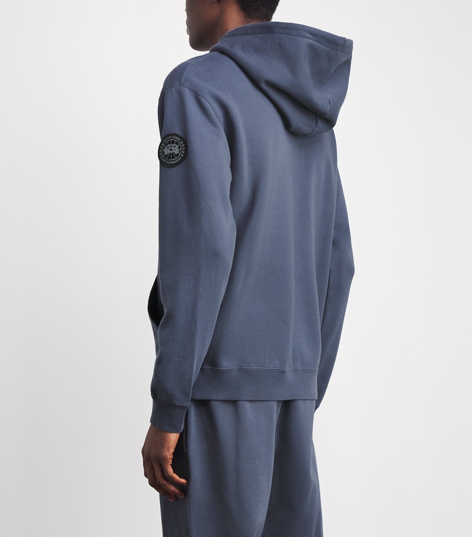 Canada Goose Mens Organic Cotton Loon Hoodie Dusk Blue Image 5