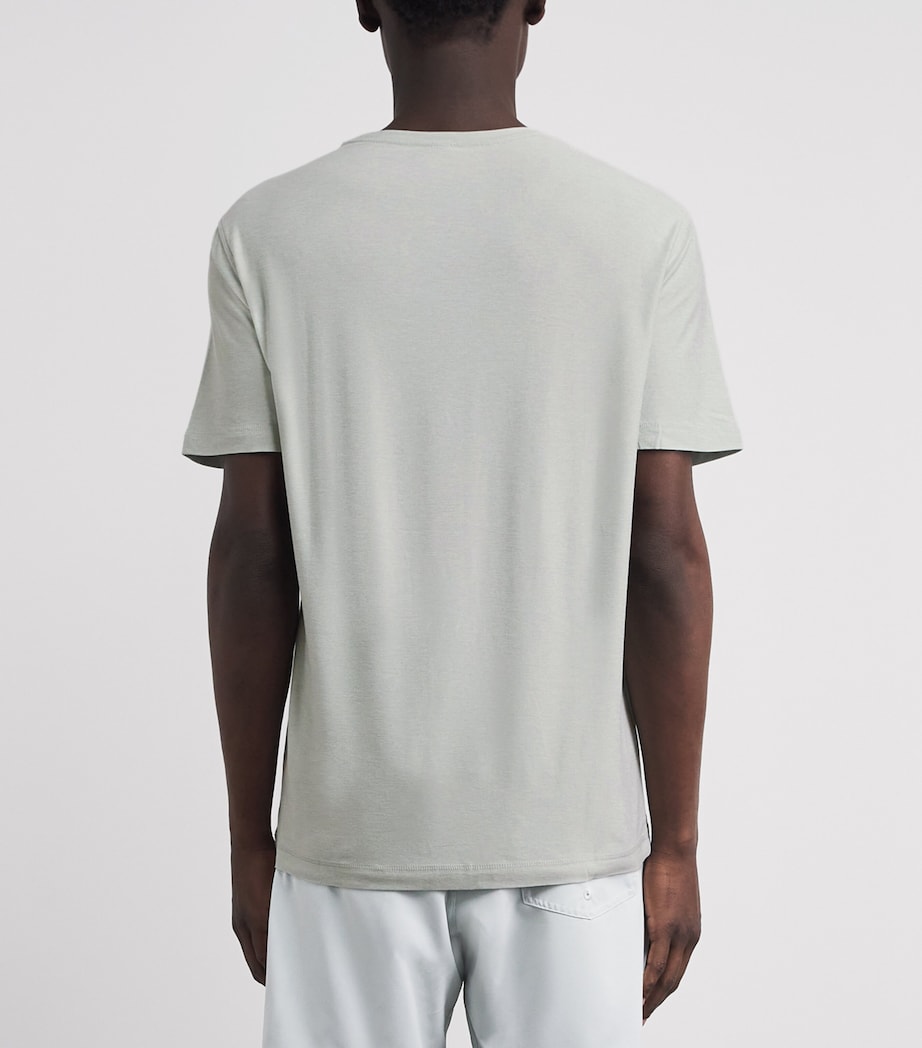 VUORI Mens Strato Tech T-Shirt Mbh Storm Blu Heathr Image 5