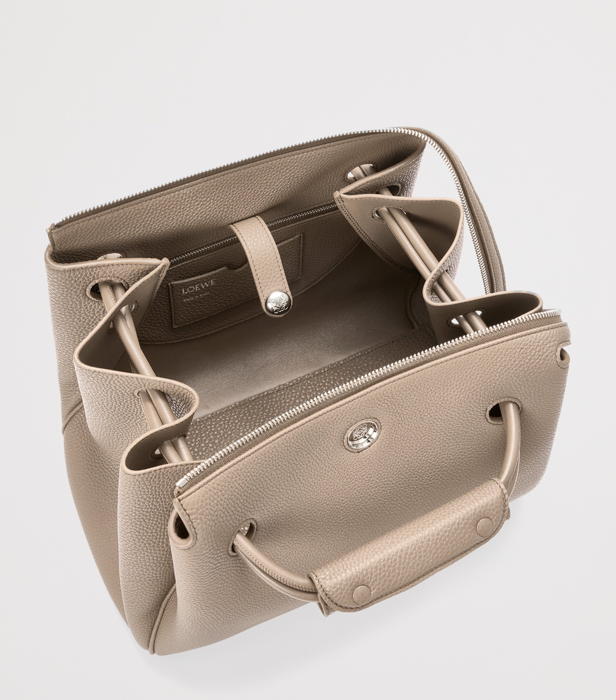 LOEWE Medium Grained Leather Madrid Shoulder Bag Clay Image 8
