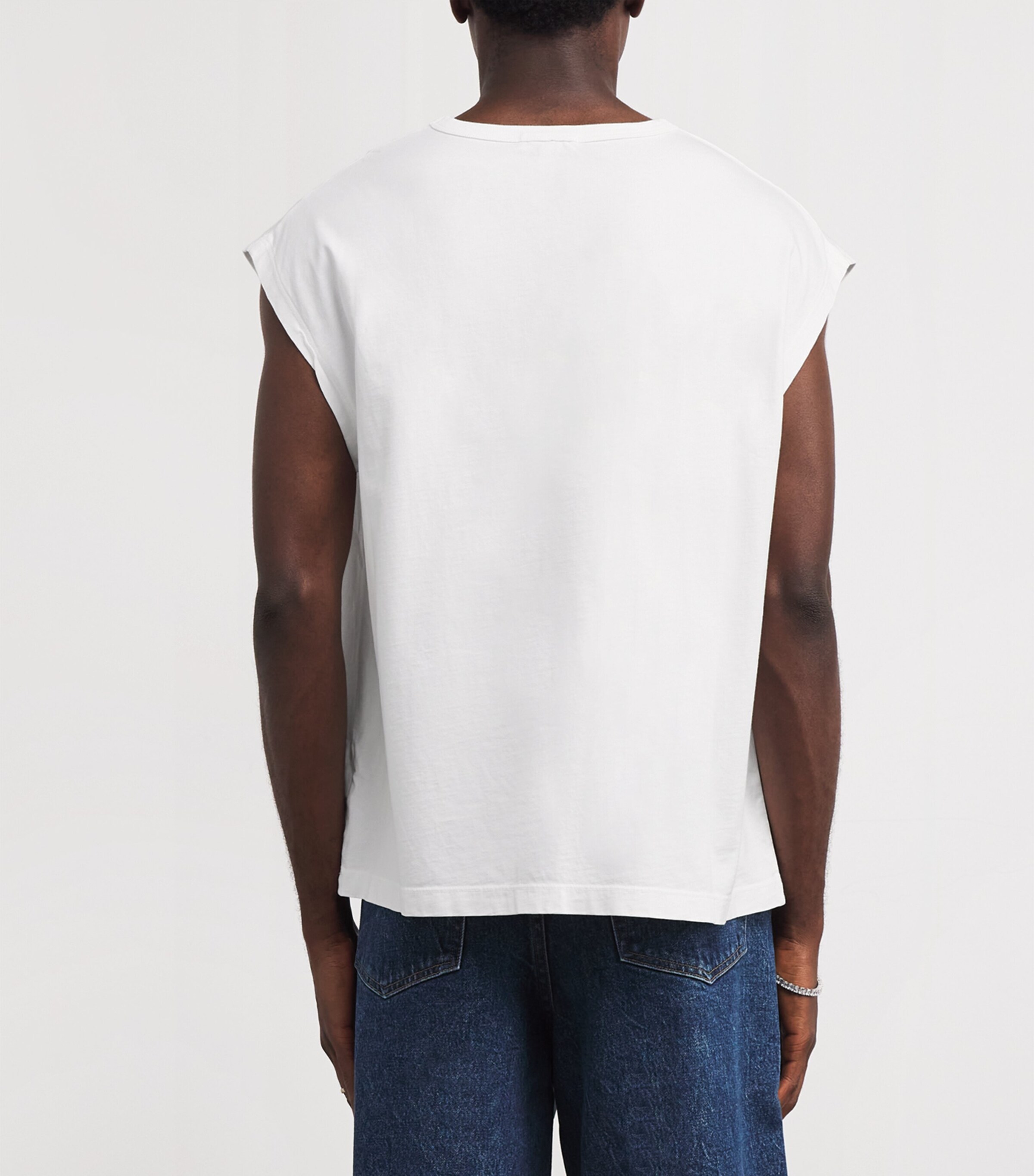 AGOLDE Mens Cotton Leonard Vest White Image 4