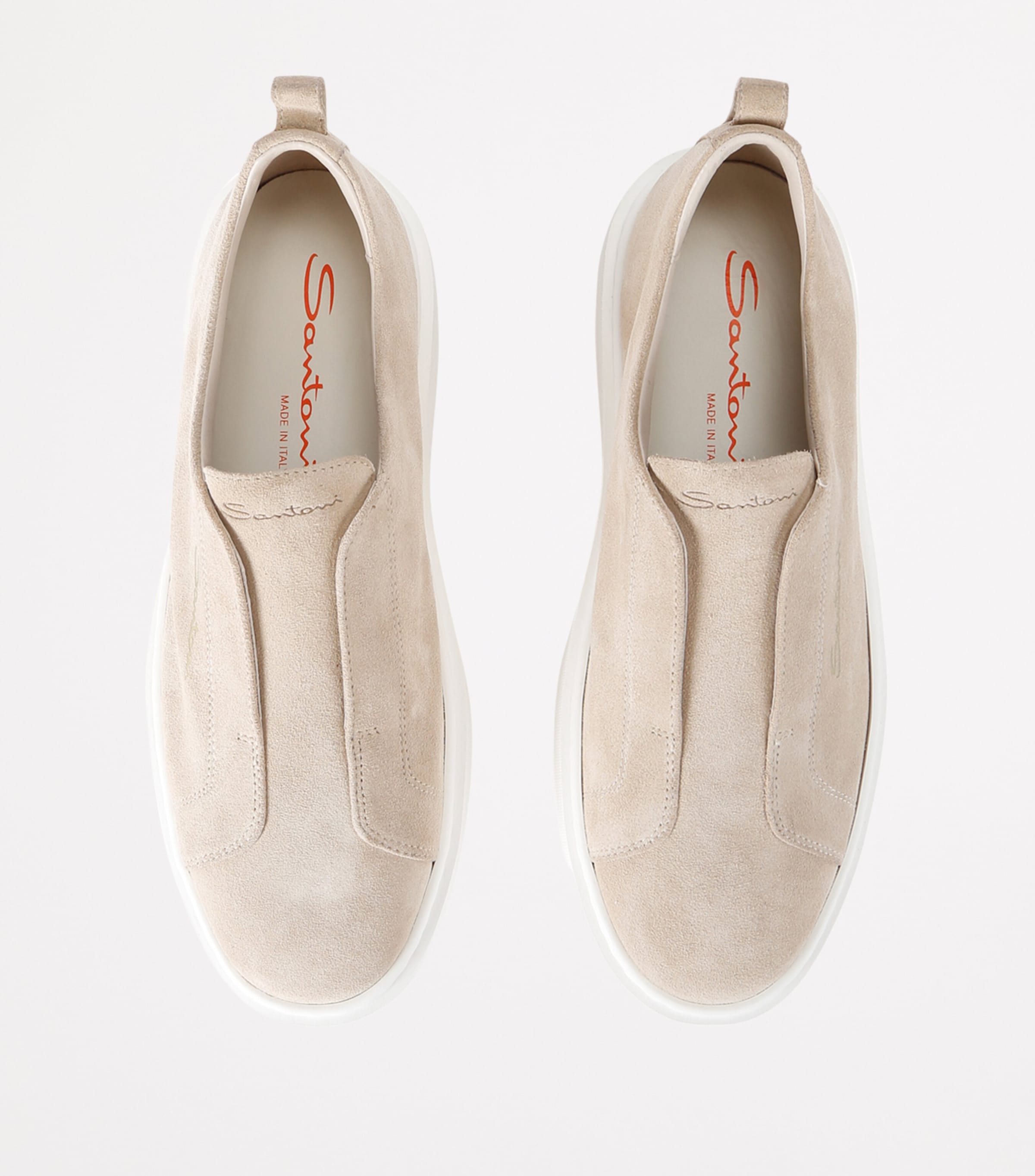 Suede Victory Slip-On Sneakers BEIGE Image 4