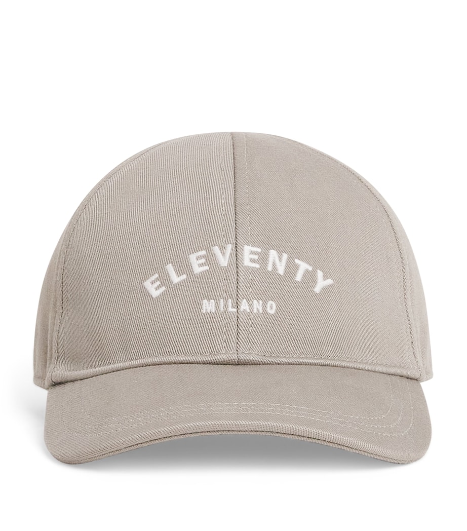 Eleventy Cotton Logo Baseball Cap Military Green Image 1